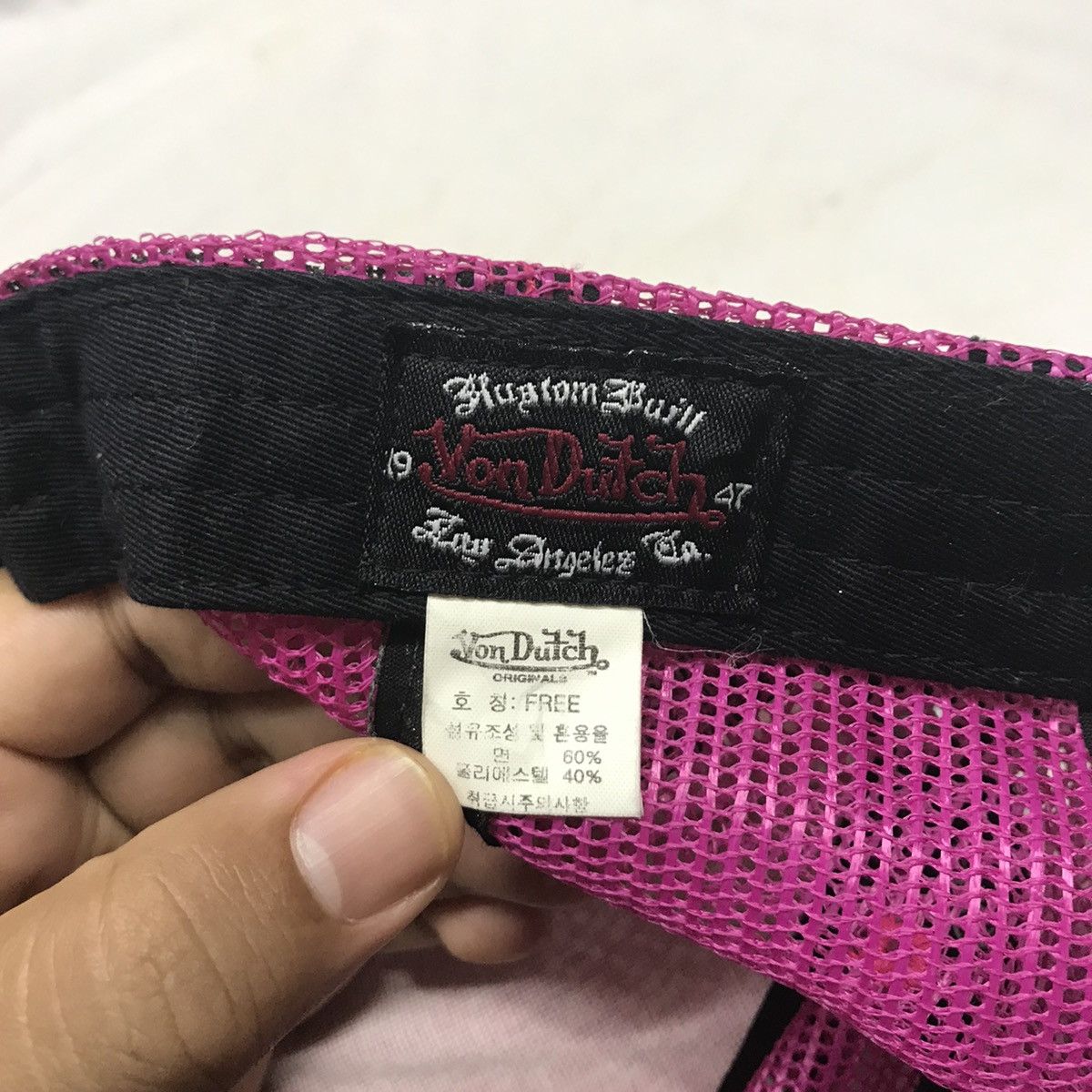 Von Dutch Von Dutch Pink 32 Trucker Hats Caps Size ONE SIZE - 8 Thumbnail