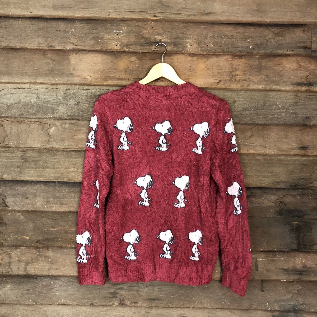 Peanuts DLL Snoopy Mohair Shaggy fleece Knitwear sweatshirt#c1059 Size M / US 6-8 / IT 42-44 - 11 Thumbnail