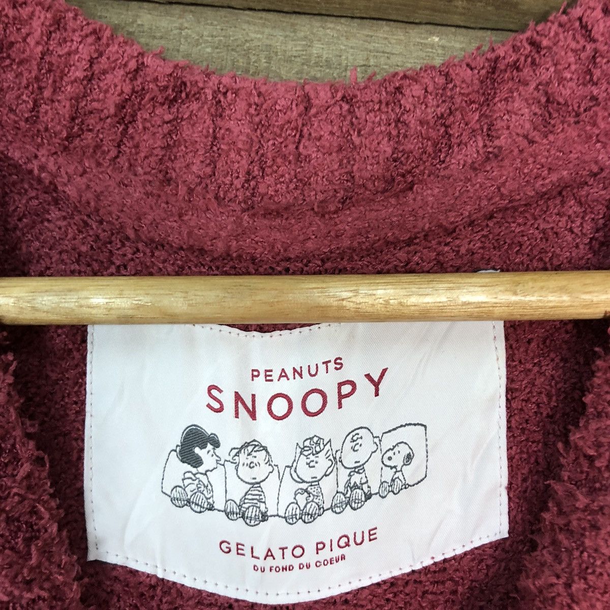 Peanuts DLL Snoopy Mohair Shaggy fleece Knitwear sweatshirt#c1059 Size M / US 6-8 / IT 42-44 - 10 Thumbnail