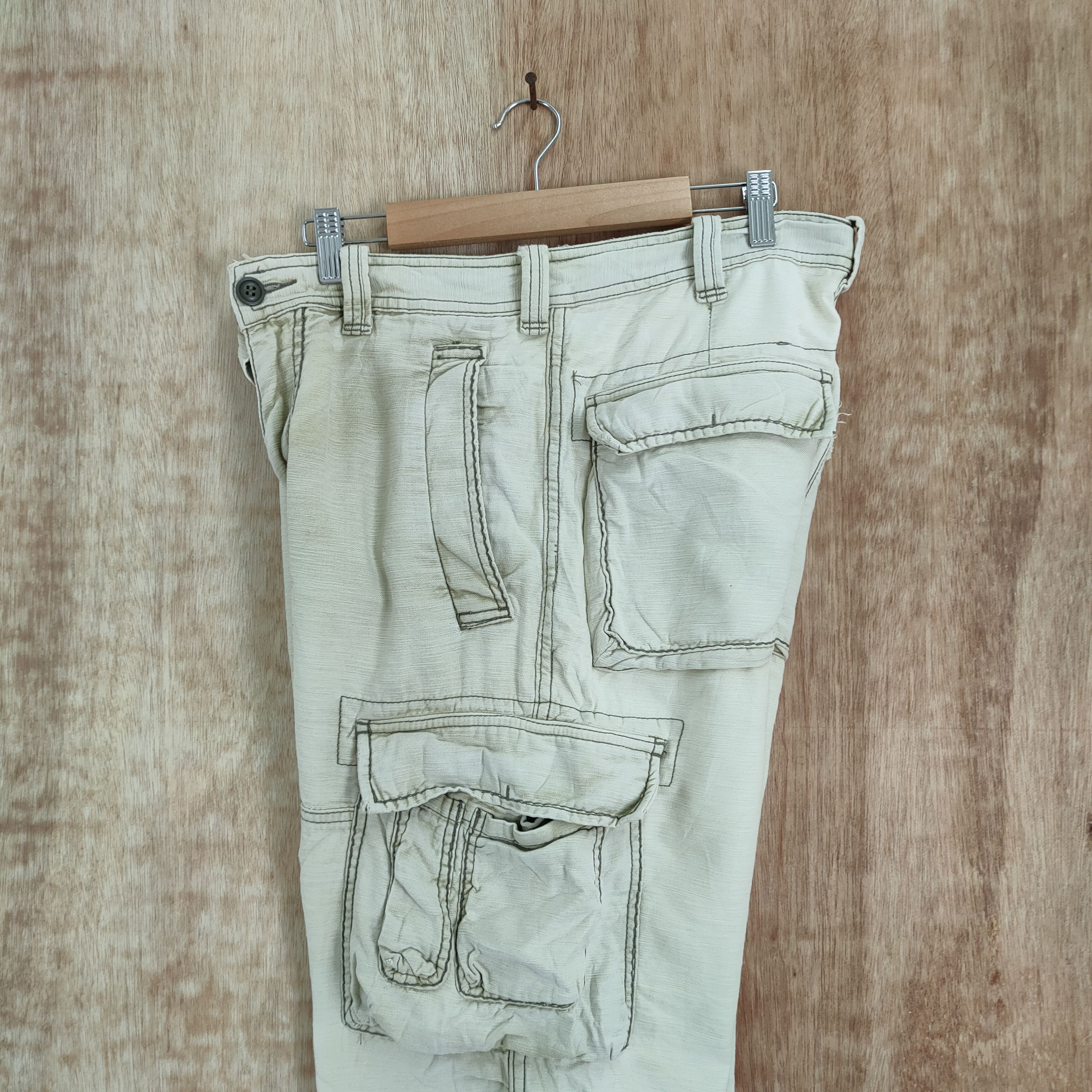 Japanese Brand VINTAGE FLASH REPORT 8 POCKET FADED CARGO PANTS Size US 32 / EU 48 - 13 Thumbnail