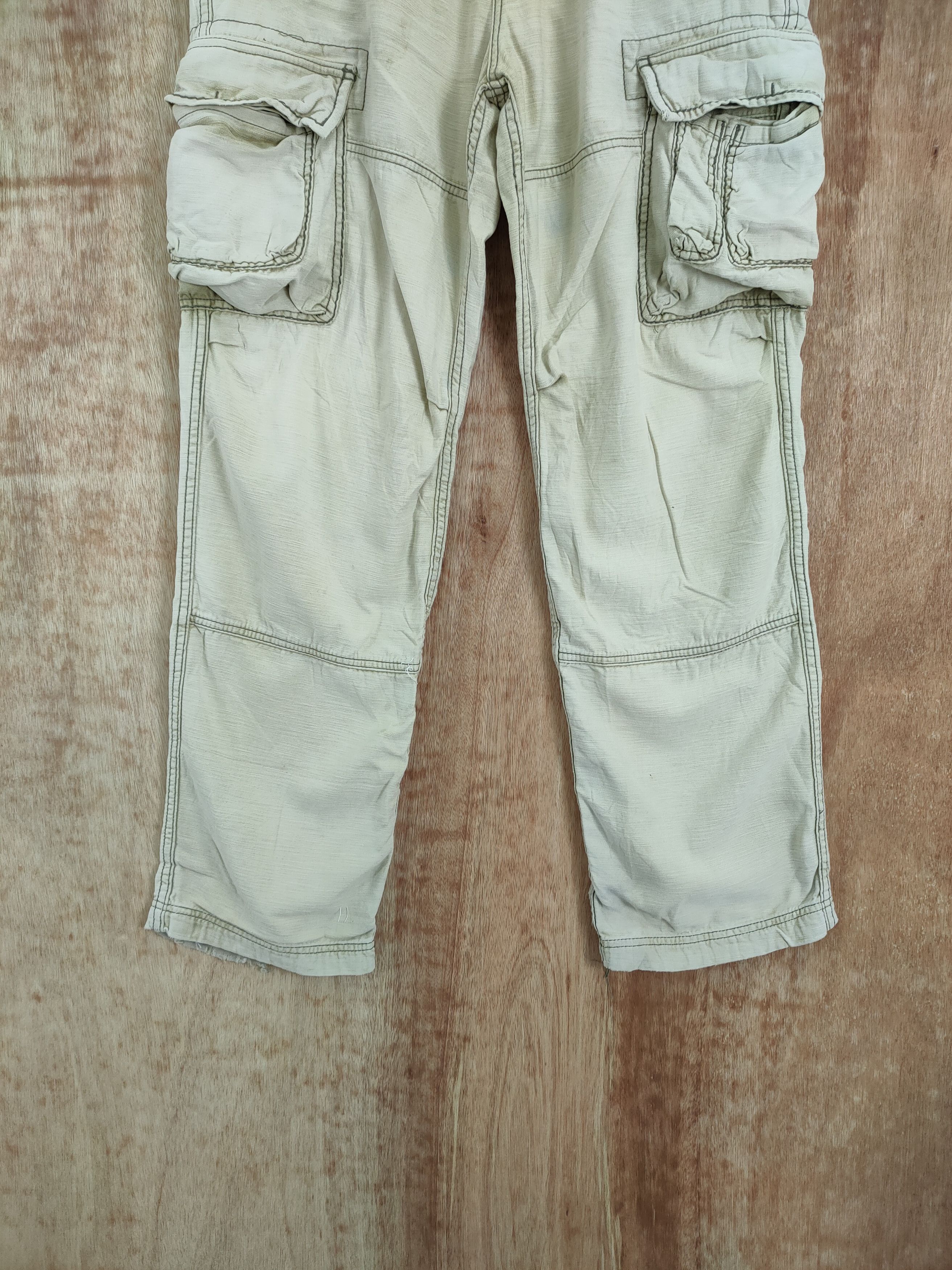 Japanese Brand VINTAGE FLASH REPORT 8 POCKET FADED CARGO PANTS Size US 32 / EU 48 - 3 Thumbnail