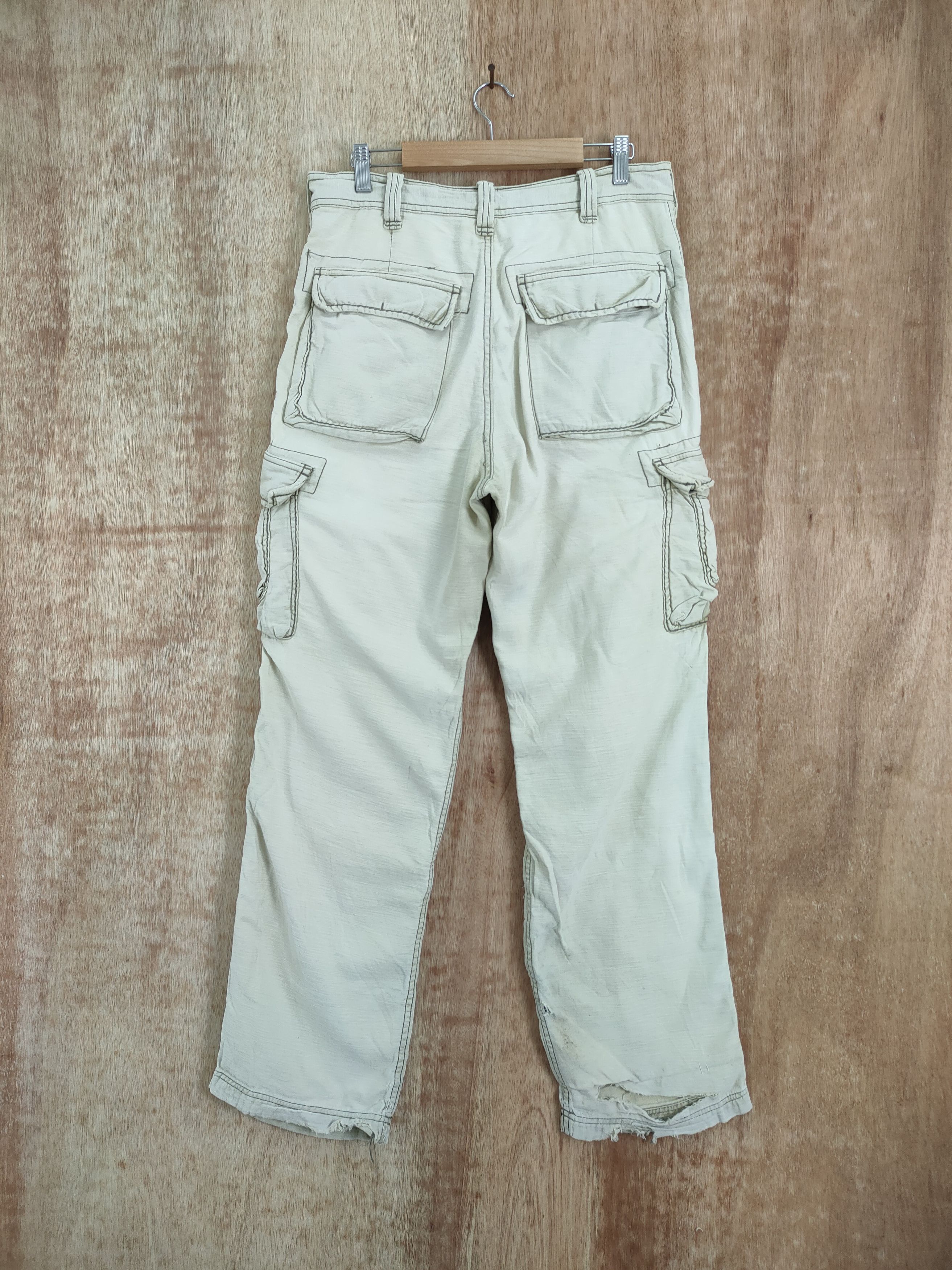 Japanese Brand VINTAGE FLASH REPORT 8 POCKET FADED CARGO PANTS Size US 32 / EU 48 - 4 Thumbnail