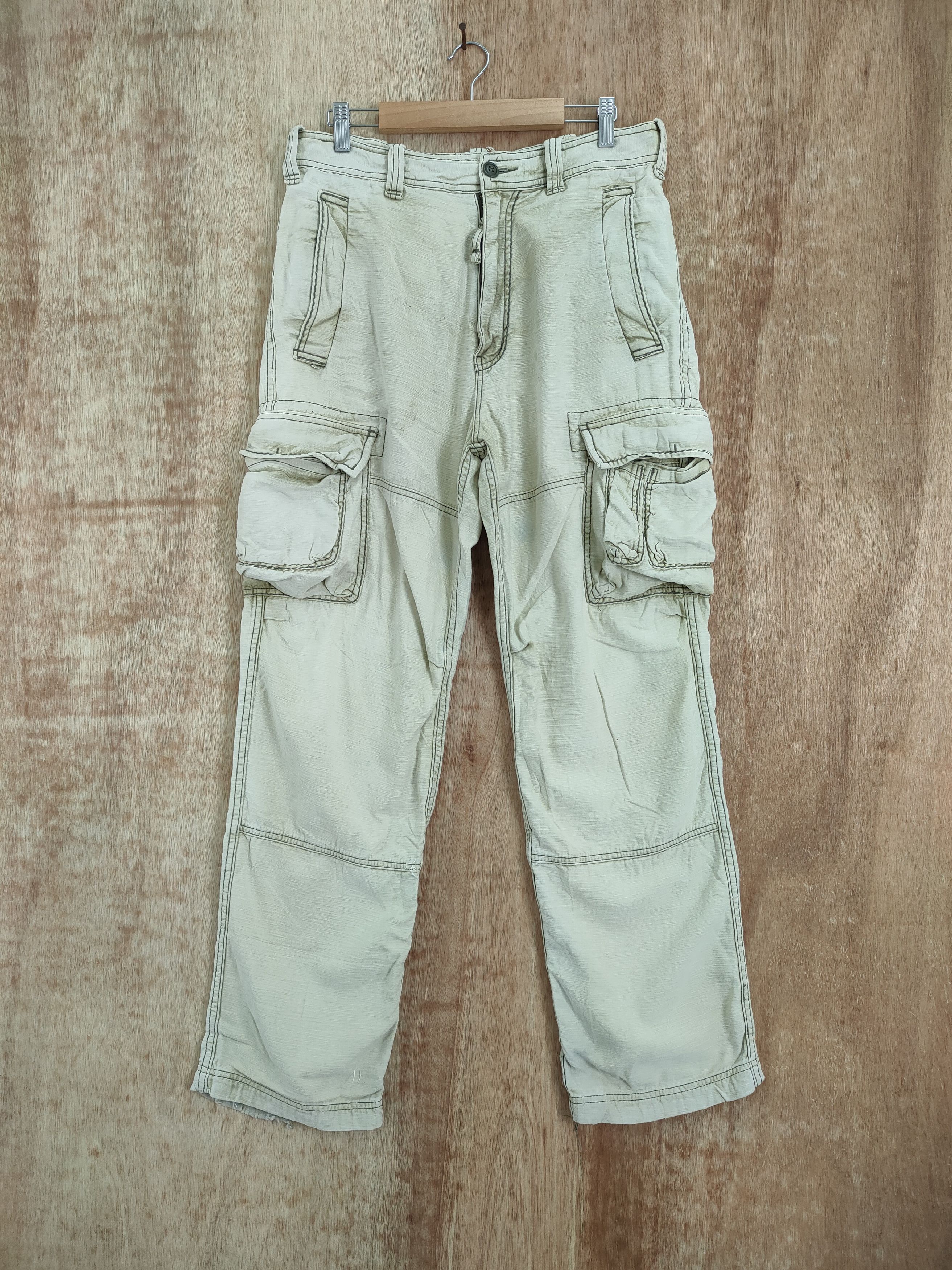 Japanese Brand VINTAGE FLASH REPORT 8 POCKET FADED CARGO PANTS Size US 32 / EU 48 - 1 Thumbnail