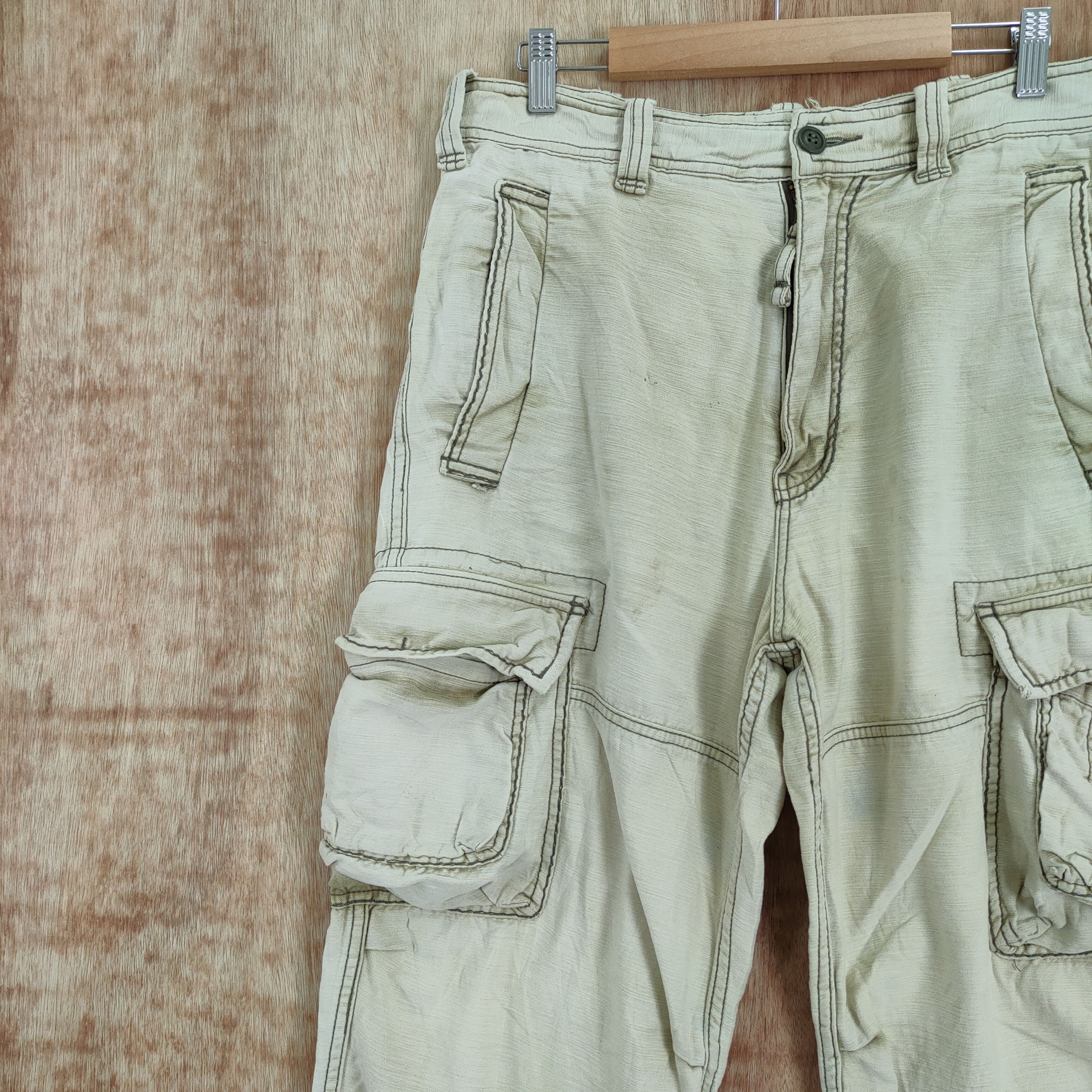 Japanese Brand VINTAGE FLASH REPORT 8 POCKET FADED CARGO PANTS Size US 32 / EU 48 - 11 Thumbnail