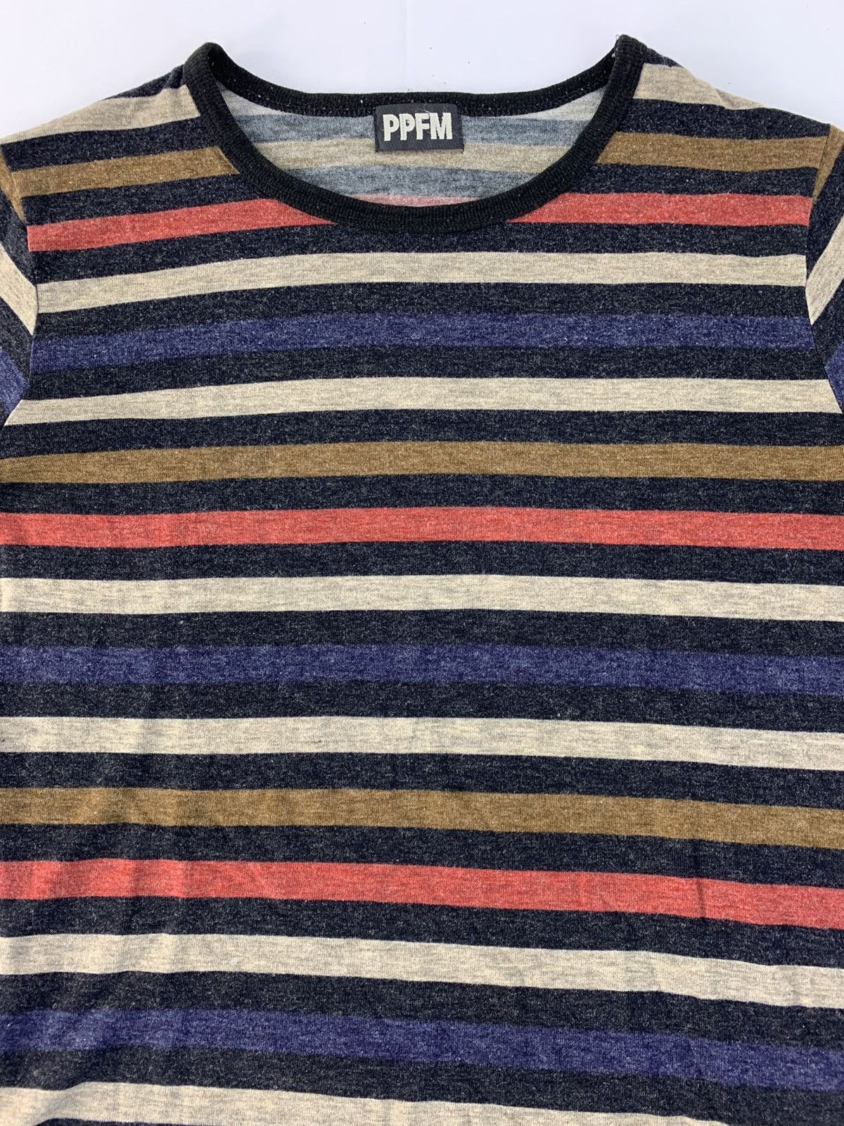 Japanese Brand Hype PPFM Striped Colour Block Long-sleeve Tee T Shirt Size S / US 4 / IT 40 - 3 Thumbnail