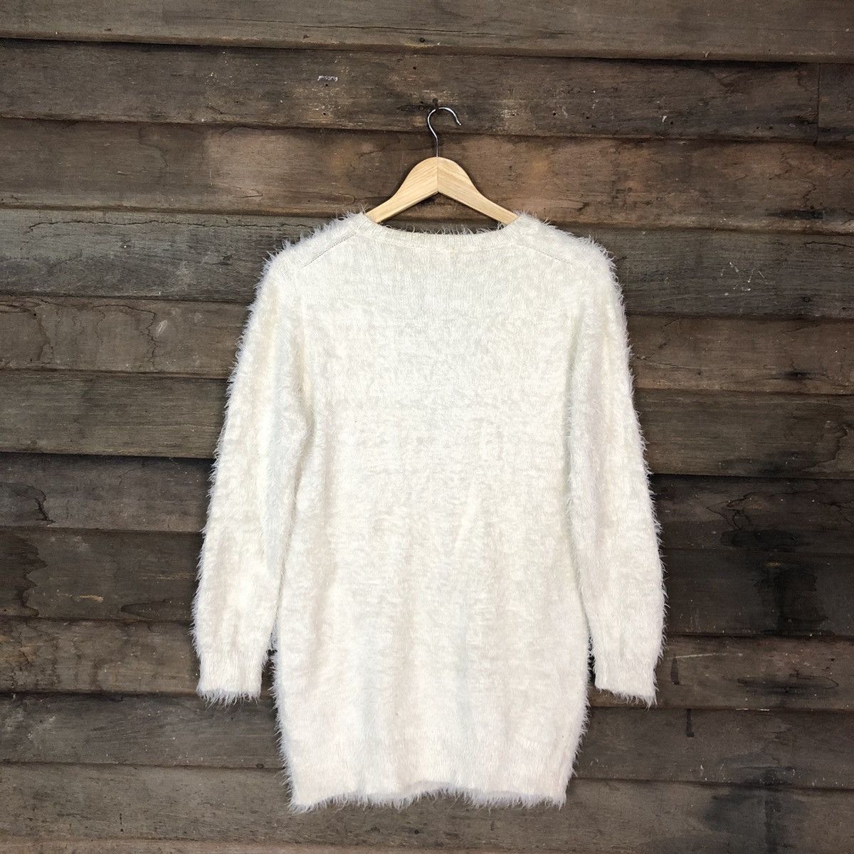 Homespun Knitwear DL Be Radiance Cream Mohair Shag Shaggy Knitwear #c1050 Size US S / EU 44-46 / 1 - 11 Thumbnail