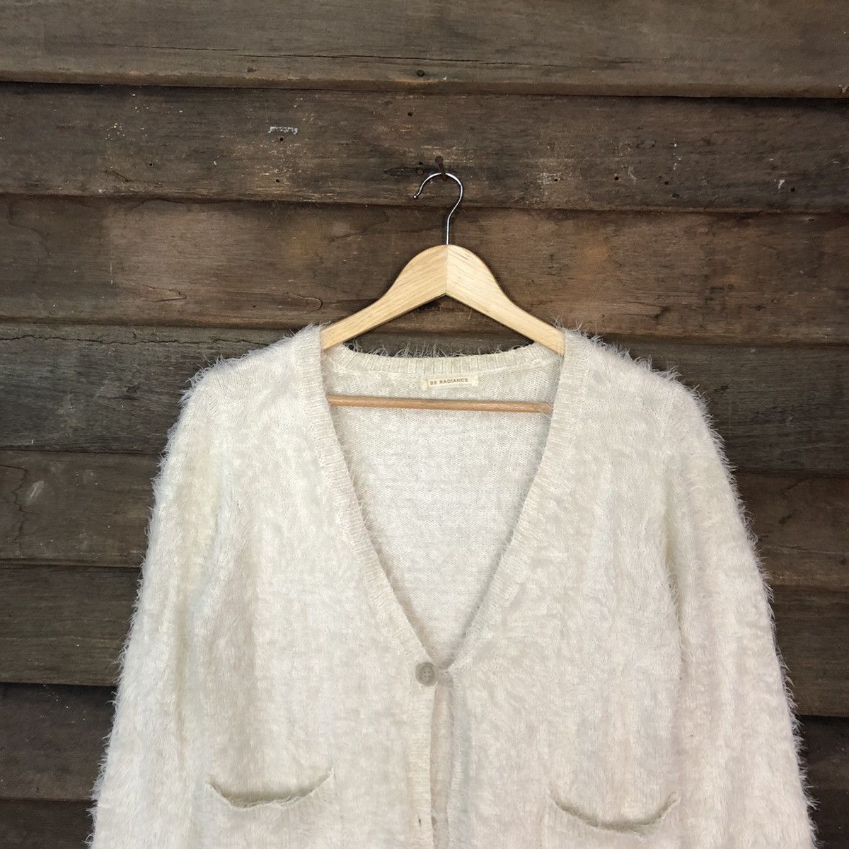 Homespun Knitwear DL Be Radiance Cream Mohair Shag Shaggy Knitwear #c1050 Size US S / EU 44-46 / 1 - 9 Thumbnail