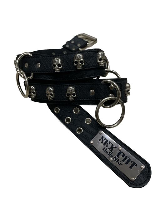 Rare SEX POT REVENGE SKULLS STUDDED RINGS PUNK BELT | Grailed