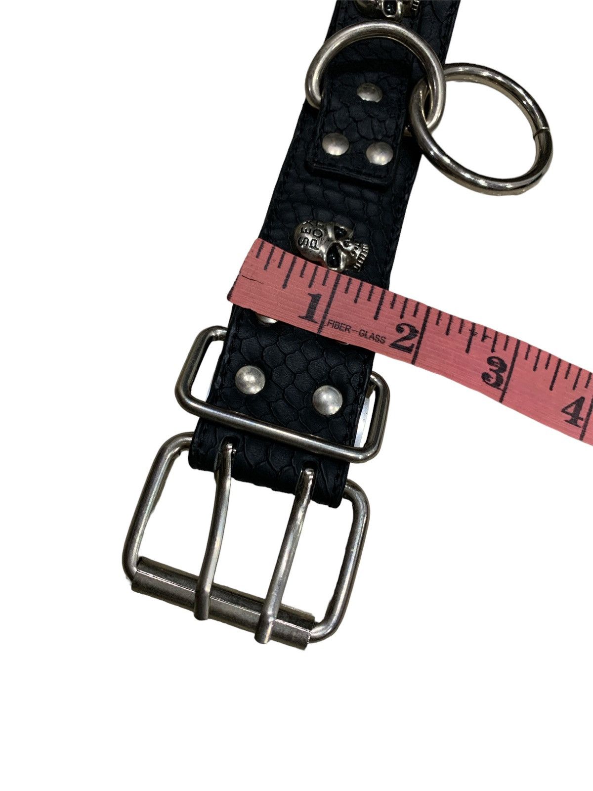 Japanese Brand SEX POT REVENGE SKULLS STUDDED RINGS PUNK BELT Size 36 - 3 Thumbnail