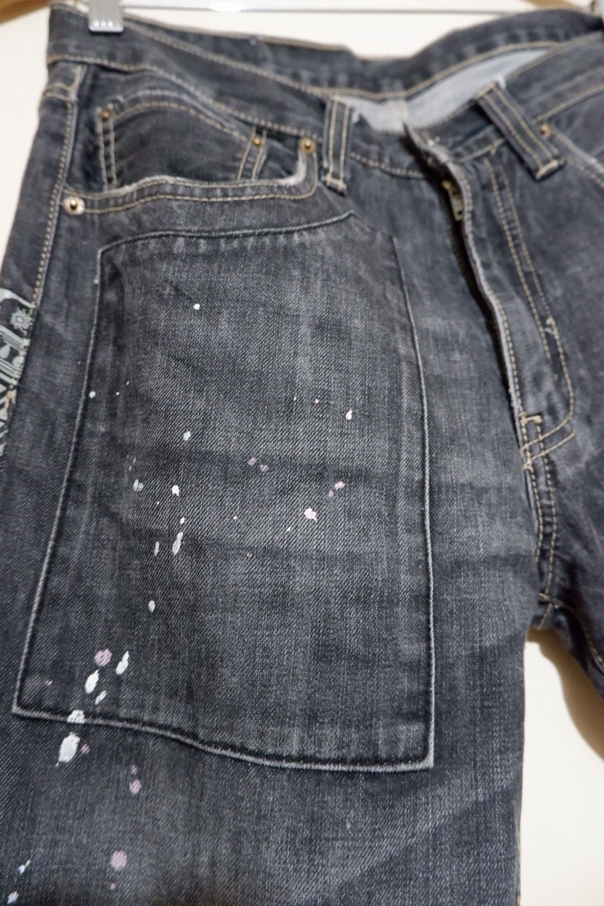 If Six Was Nine Vintage Zunis Distressed Ripped Selvedge Denim Size US 30 / EU 46 - 4 Thumbnail