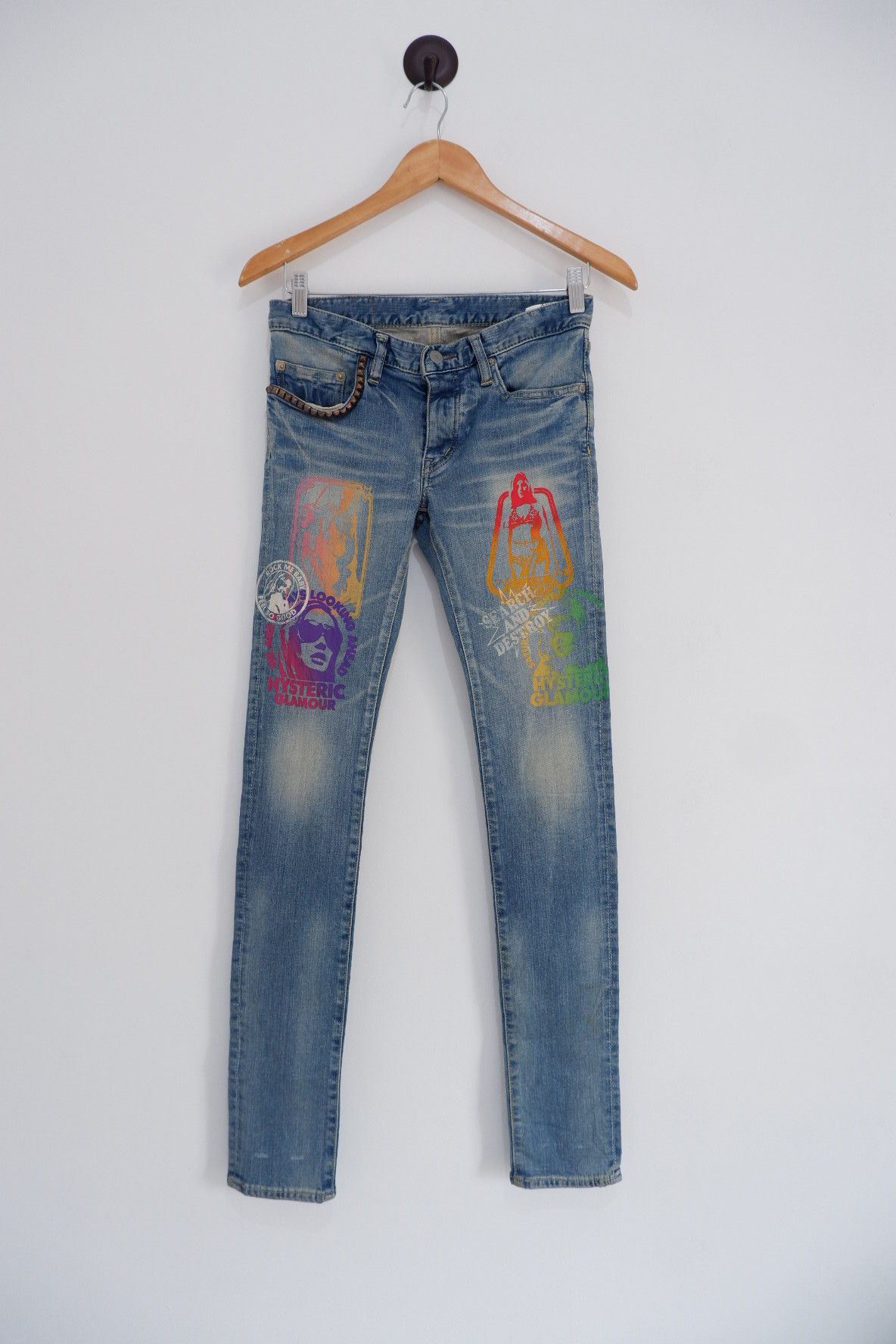 Hysteric Glamour Search And Destroy Studded Printed Denim Size US 28 / EU 44 - 1 Thumbnail