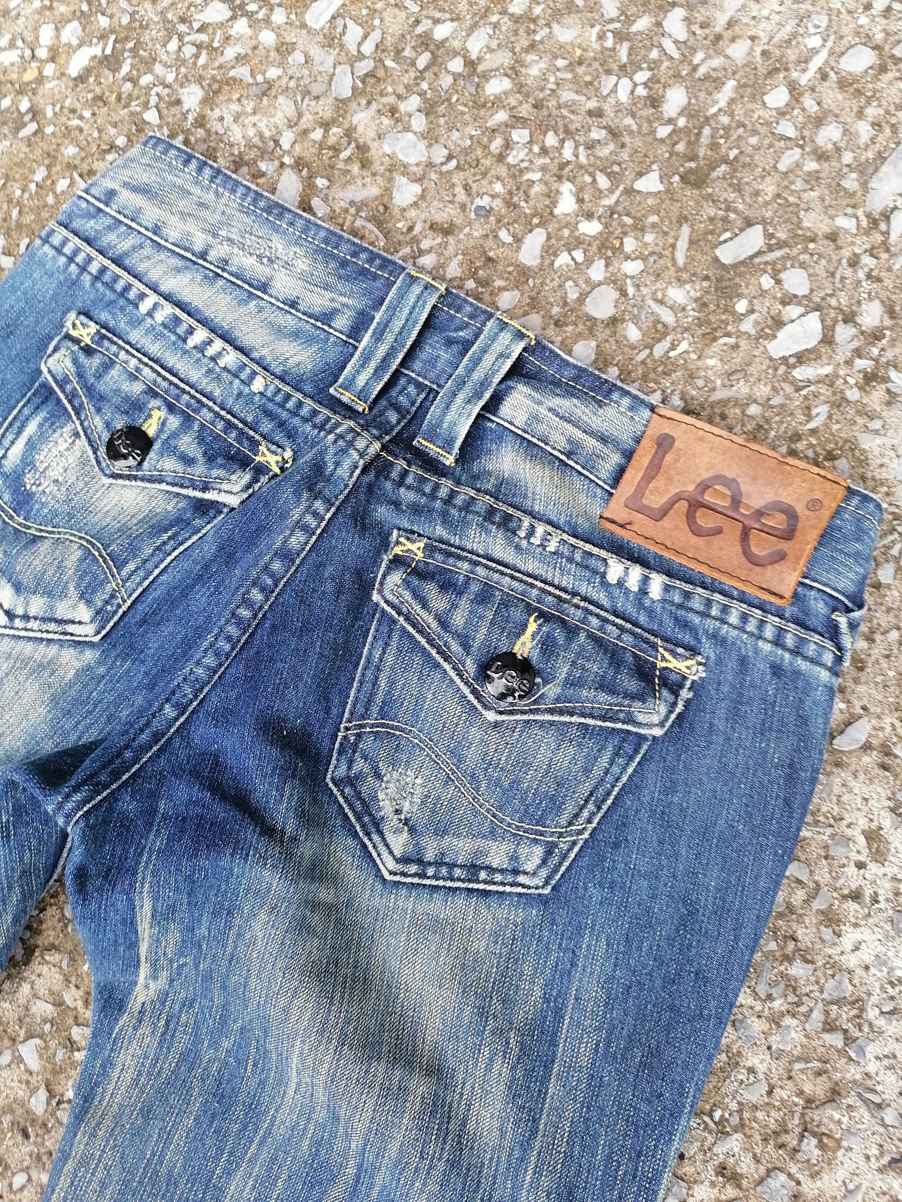 Japanese Brand × Lee Lee Low -Rise Nice Design Flared Jeans Size 29" - 5 Thumbnail