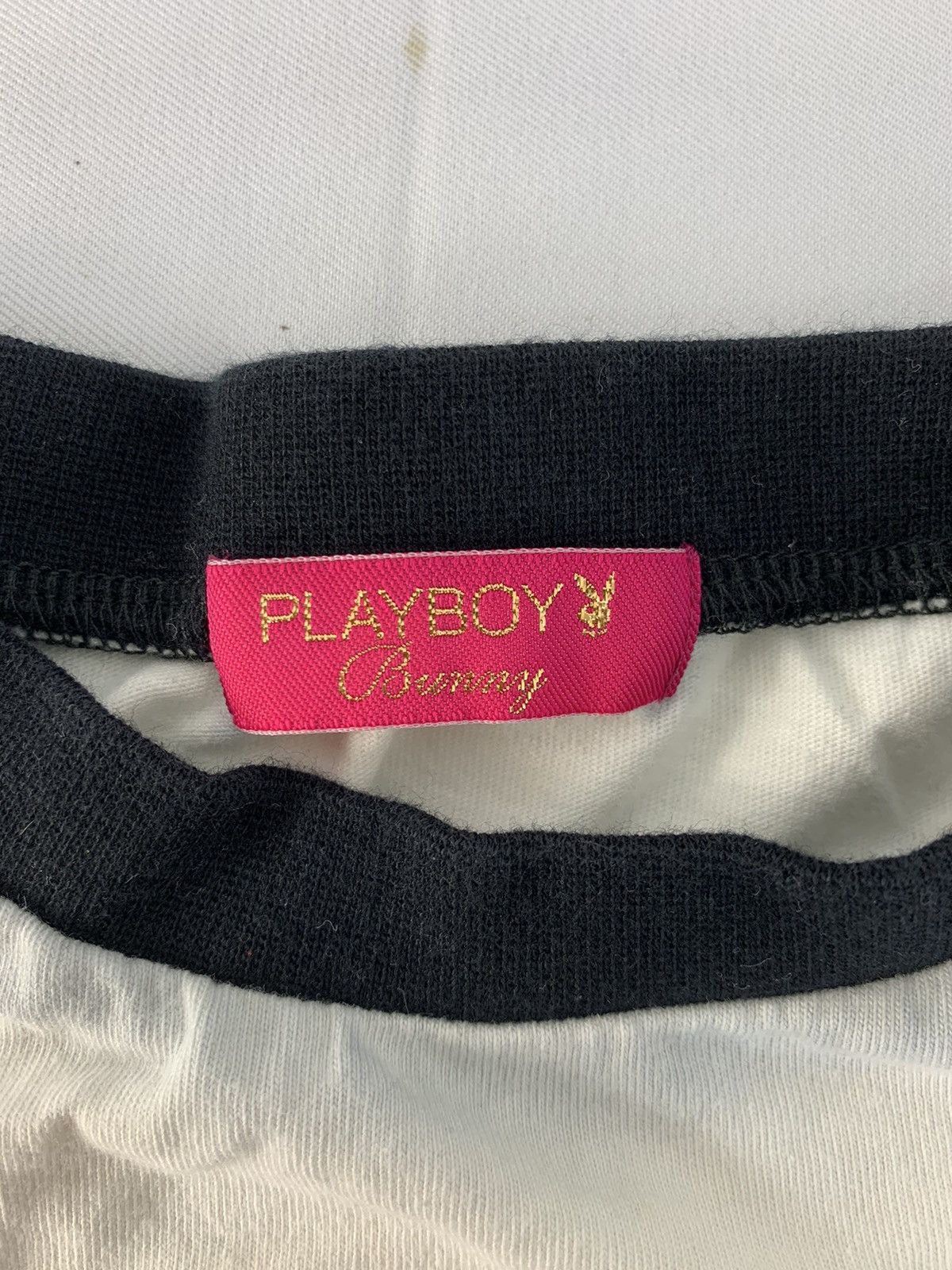 Playboy 90s Playboy Bunny Head Raglan 3/4 Quarter Big Logo Tee Size US S / EU 44-46 / 1 - 5 Thumbnail