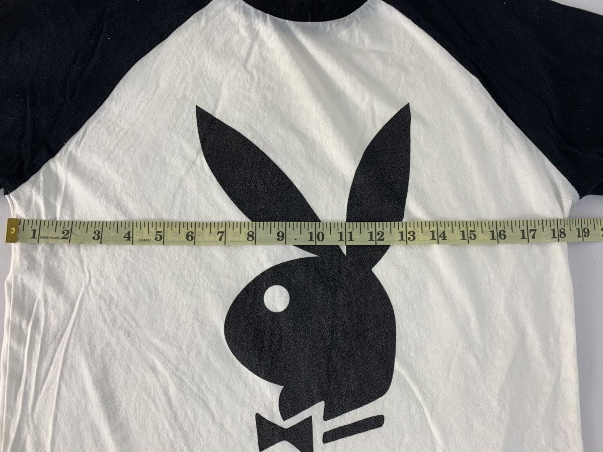 Playboy 90s Playboy Bunny Head Raglan 3/4 Quarter Big Logo Tee Size US S / EU 44-46 / 1 - 6 Thumbnail