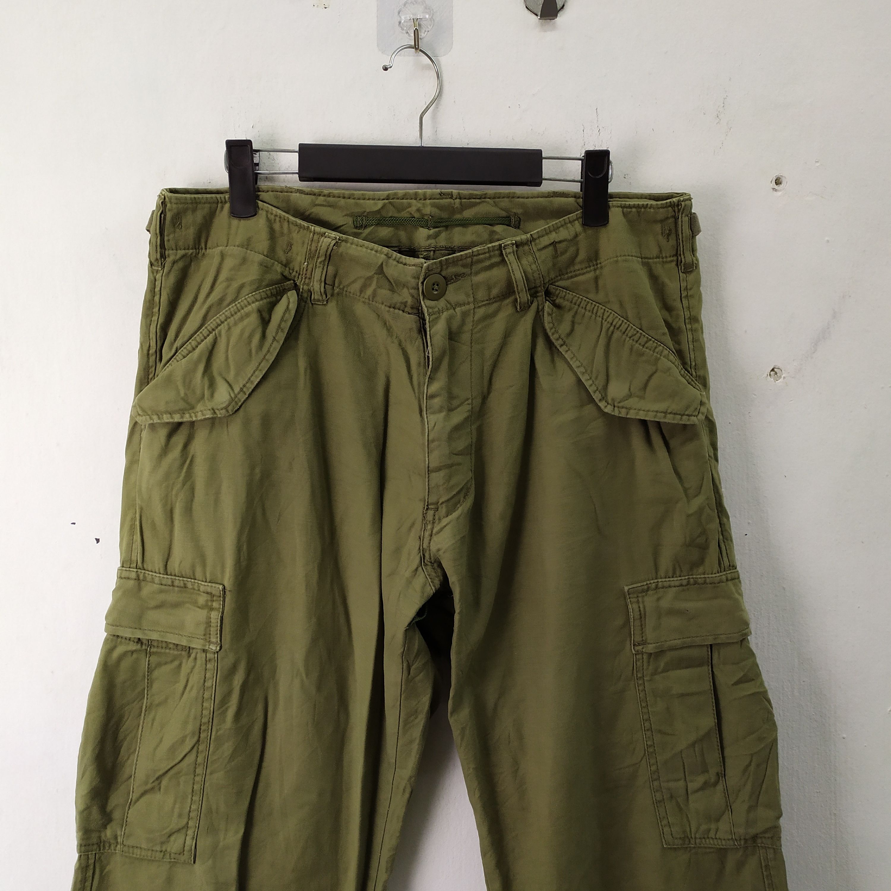 Japanese Brand × Vintage VINTAGE BACK NUMBER FADED CARGO PANTS Size US 32 / EU 48 - 3 Thumbnail