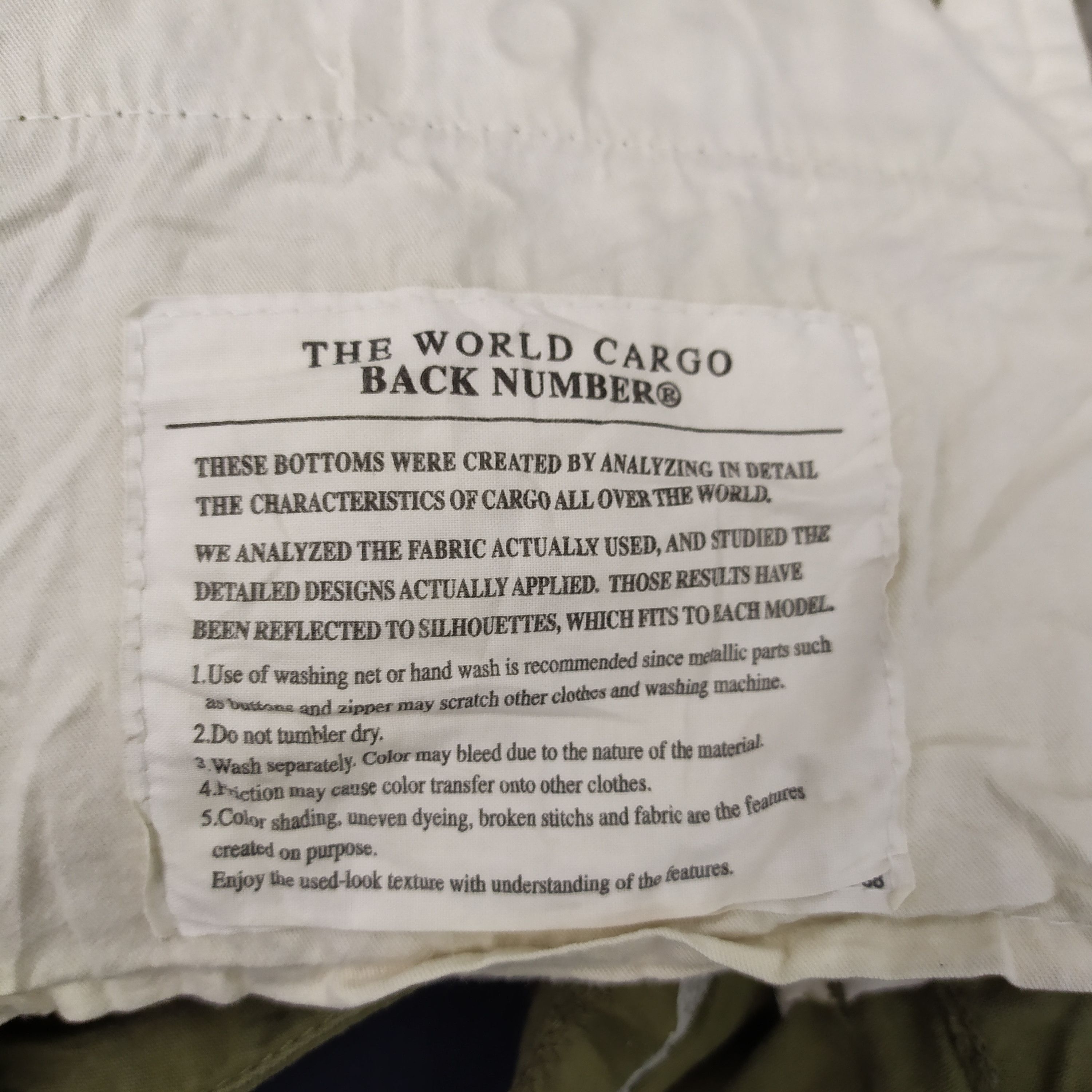 Japanese Brand × Vintage VINTAGE BACK NUMBER FADED CARGO PANTS Size US 32 / EU 48 - 13 Thumbnail