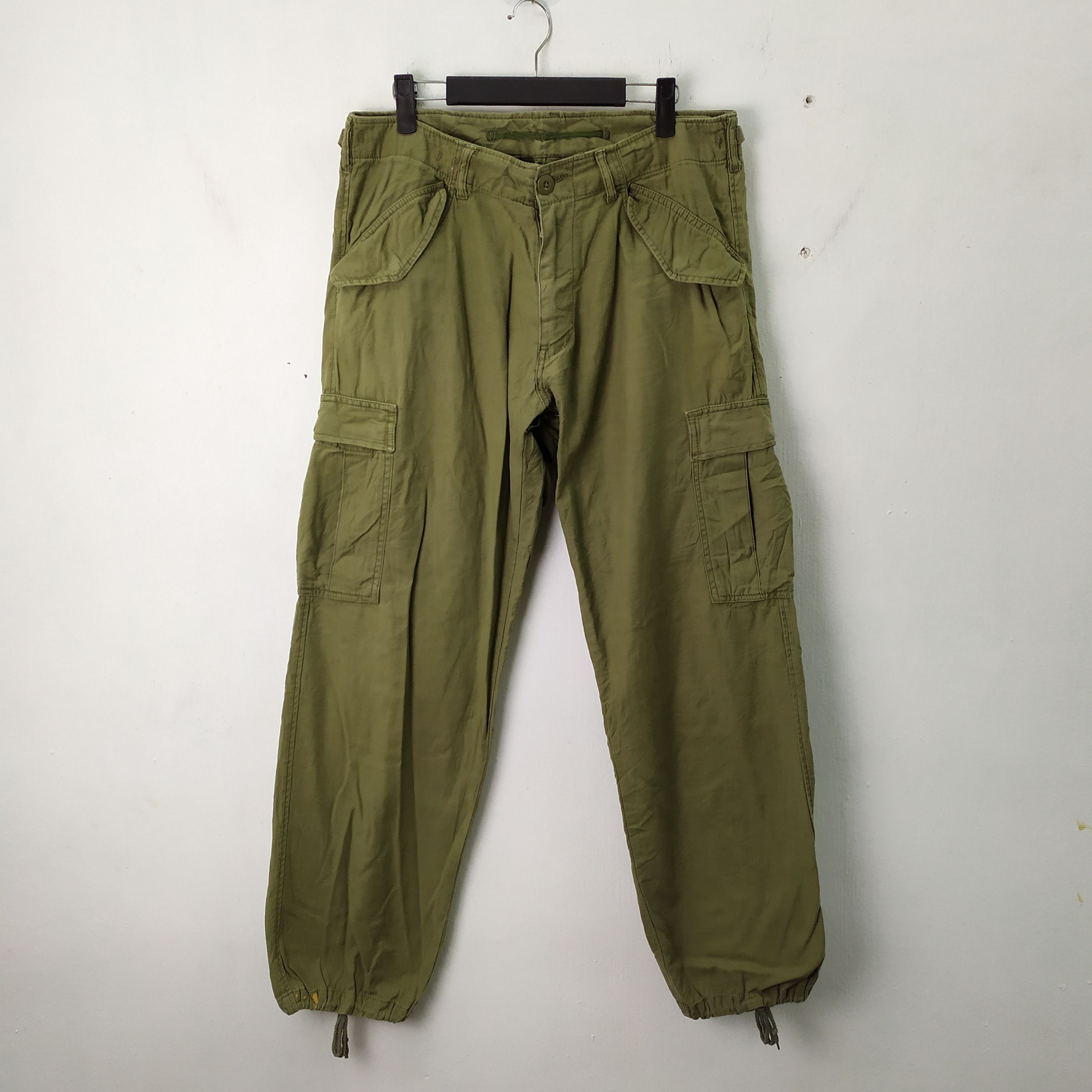 Japanese Brand × Vintage VINTAGE BACK NUMBER FADED CARGO PANTS Size US 32 / EU 48 - 1 Thumbnail