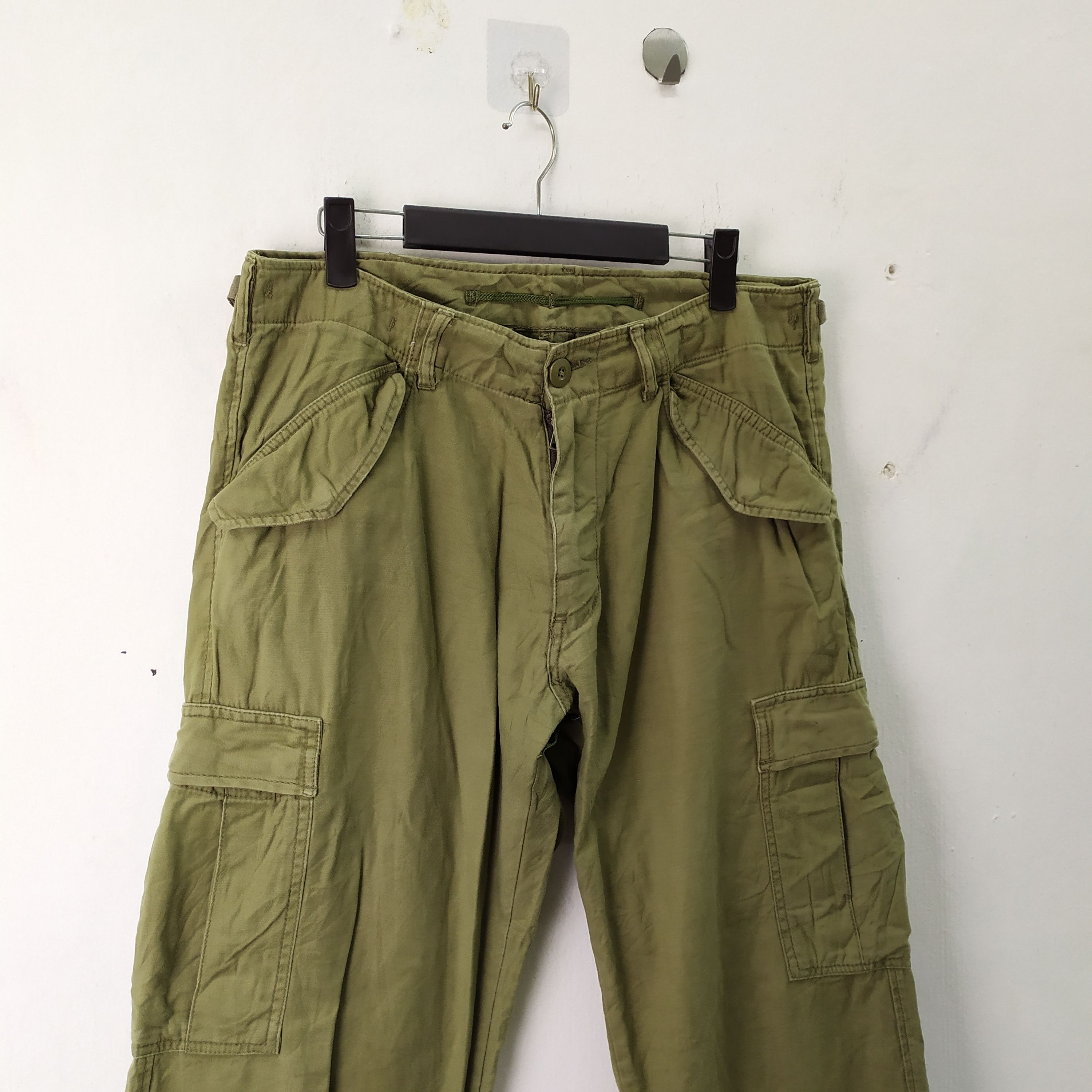 Japanese Brand × Vintage VINTAGE BACK NUMBER FADED CARGO PANTS Size US 32 / EU 48 - 2 Thumbnail