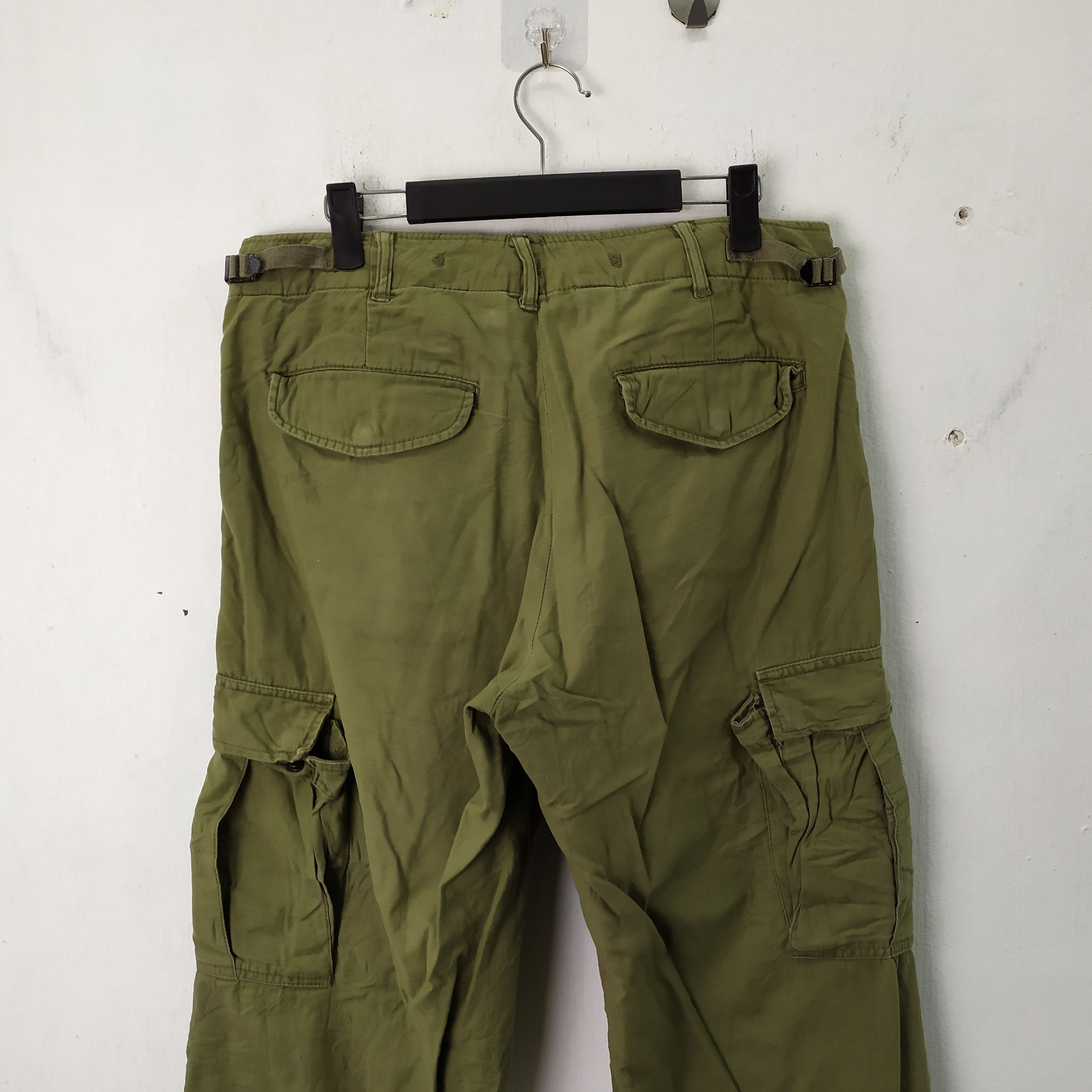 Japanese Brand × Vintage VINTAGE BACK NUMBER FADED CARGO PANTS Size US 32 / EU 48 - 6 Thumbnail