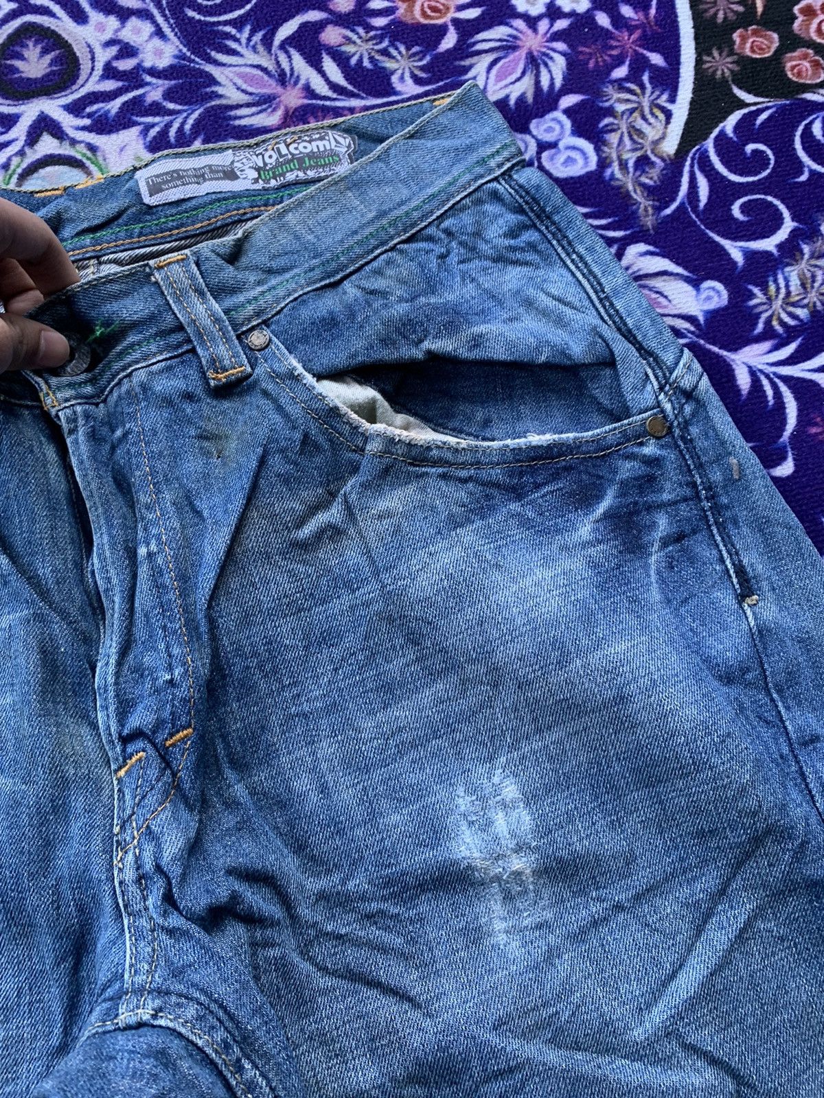Volcom Vintage Volcom Distressed Denim Size US 33 - 4 Thumbnail