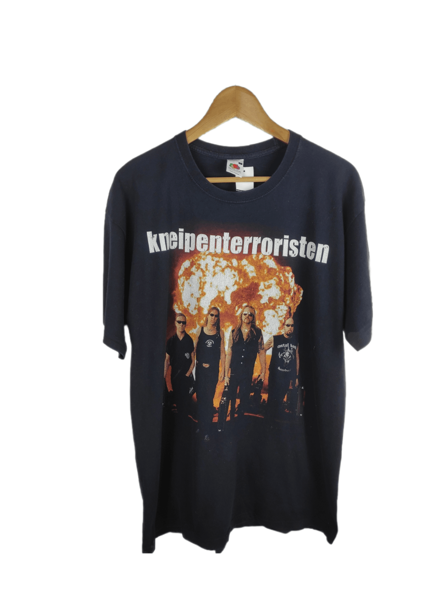 image of Band Tees x Rock Tees Kneipenterroristen Rock Band Shirt, Men's (Size Large)