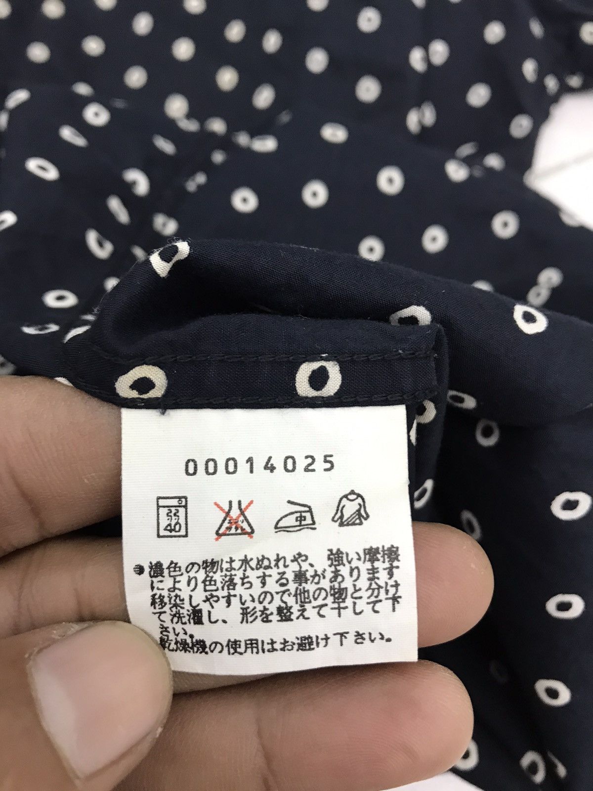 agnes b. Made In Japan Agnes B. Homme Paris Polka Dot Design Shirt Size US M / EU 48-50 / 2 - 6 Thumbnail