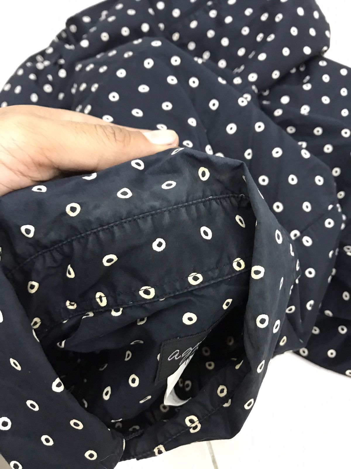 agnes b. Made In Japan Agnes B. Homme Paris Polka Dot Design Shirt Size US M / EU 48-50 / 2 - 4 Thumbnail
