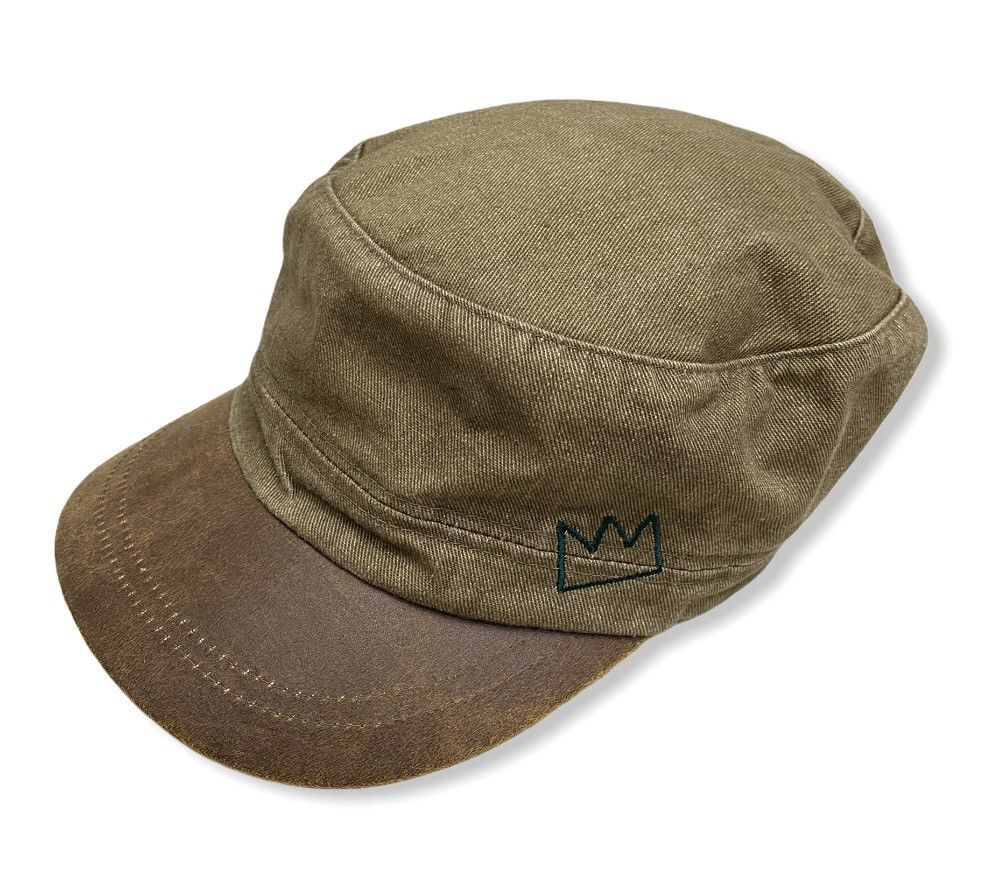 Jean-Michel Basquiat × Vintage JEAN MICHEL BASQUAIT Embroidery Logo Military Style Hat Size ONE SIZE - 2 Thumbnail