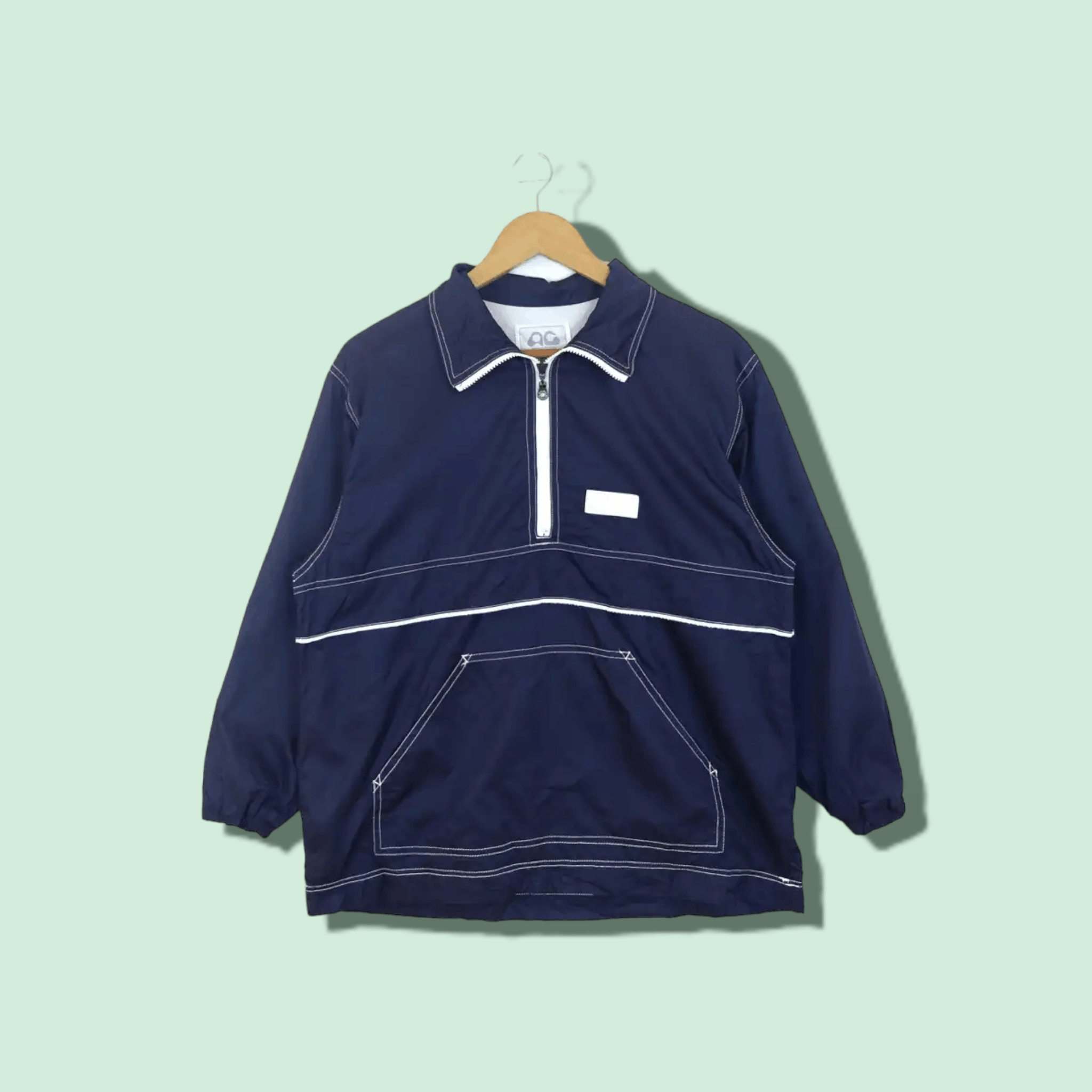 image of Courreges Napapjiri Style Pullover Jacket in Blue, Women's (Size XL)