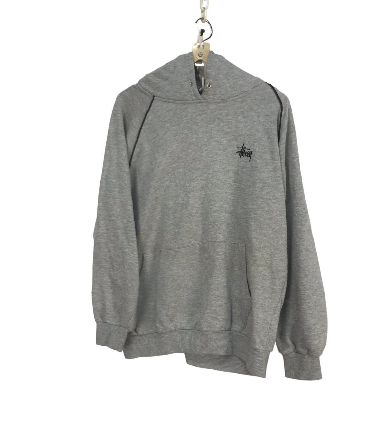 Stussy × Vintage Vintage small embroidered logo hoodie pullover Size US L / EU 52-54 / 3 - 1 Thumbnail