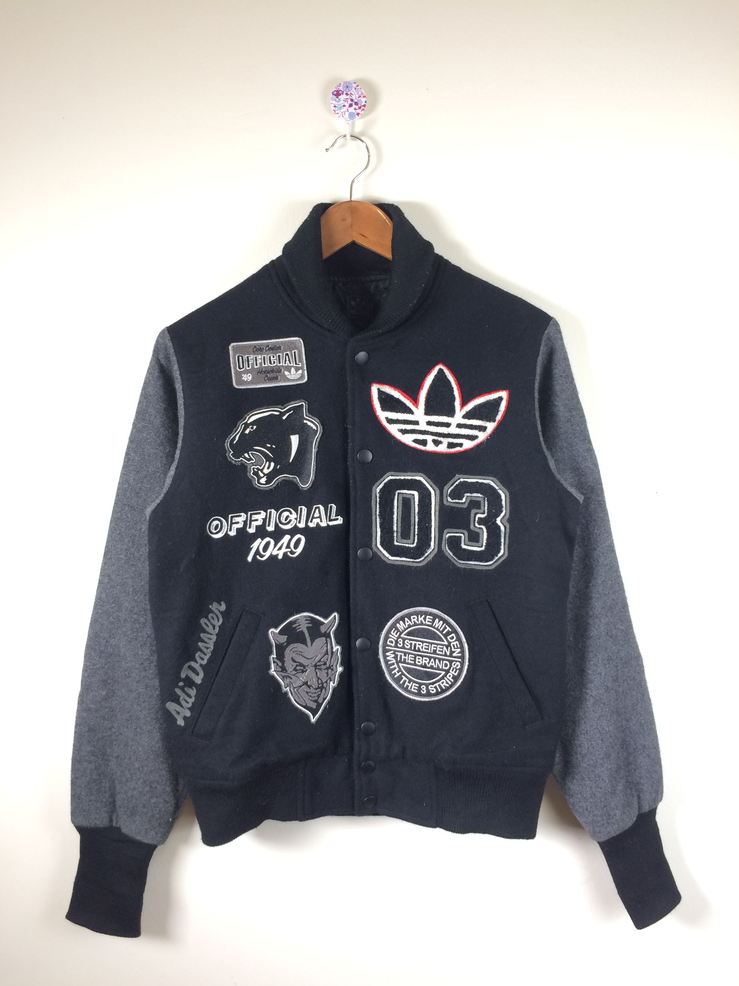 Adidas Adidas Trefoil Wool Letterman Varsity Jacket cw22 Grailed