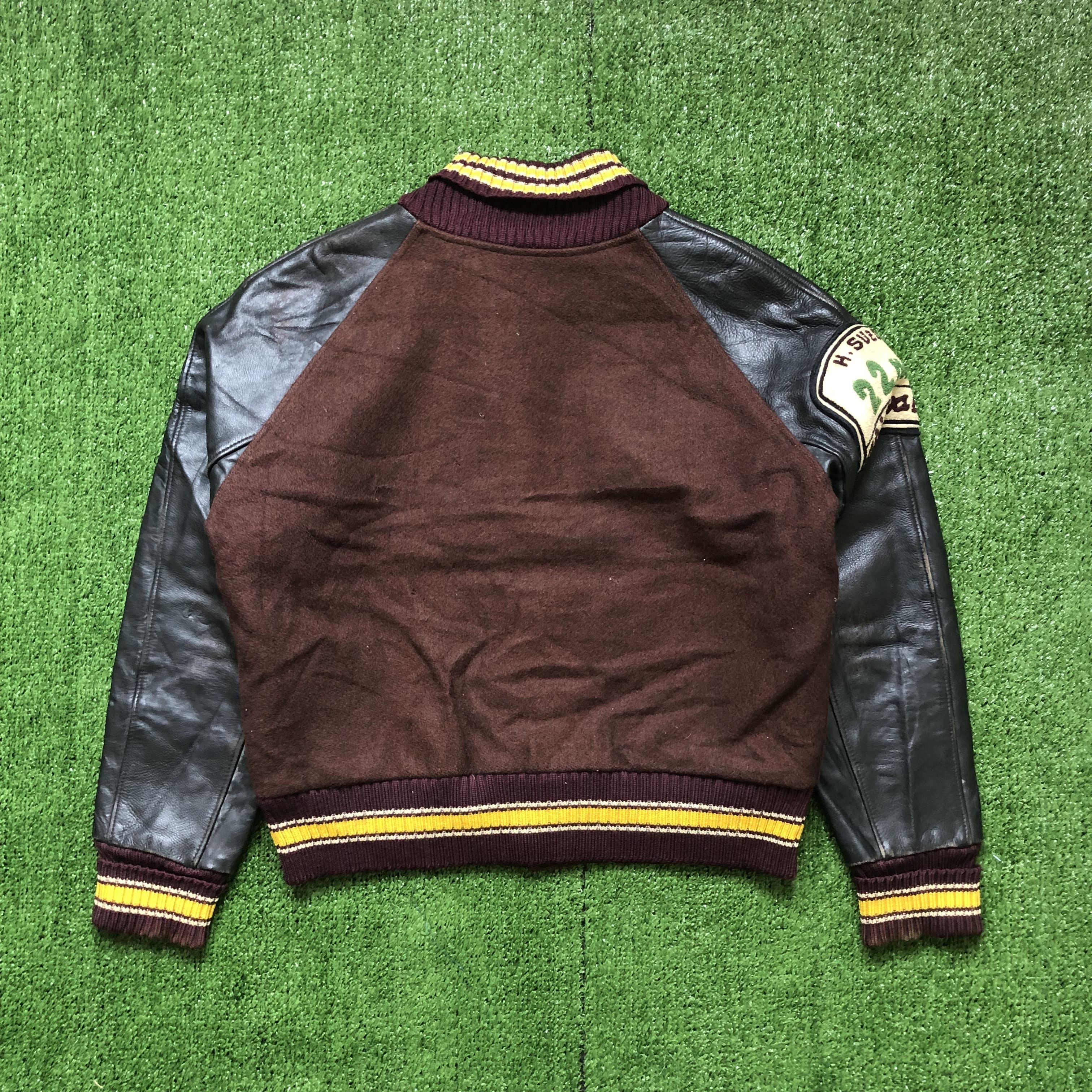 Vintage Vintage AI Leather Sleeves Letterman Varsity Jacket Size US M / EU 48-50 / 2 - 8 Thumbnail