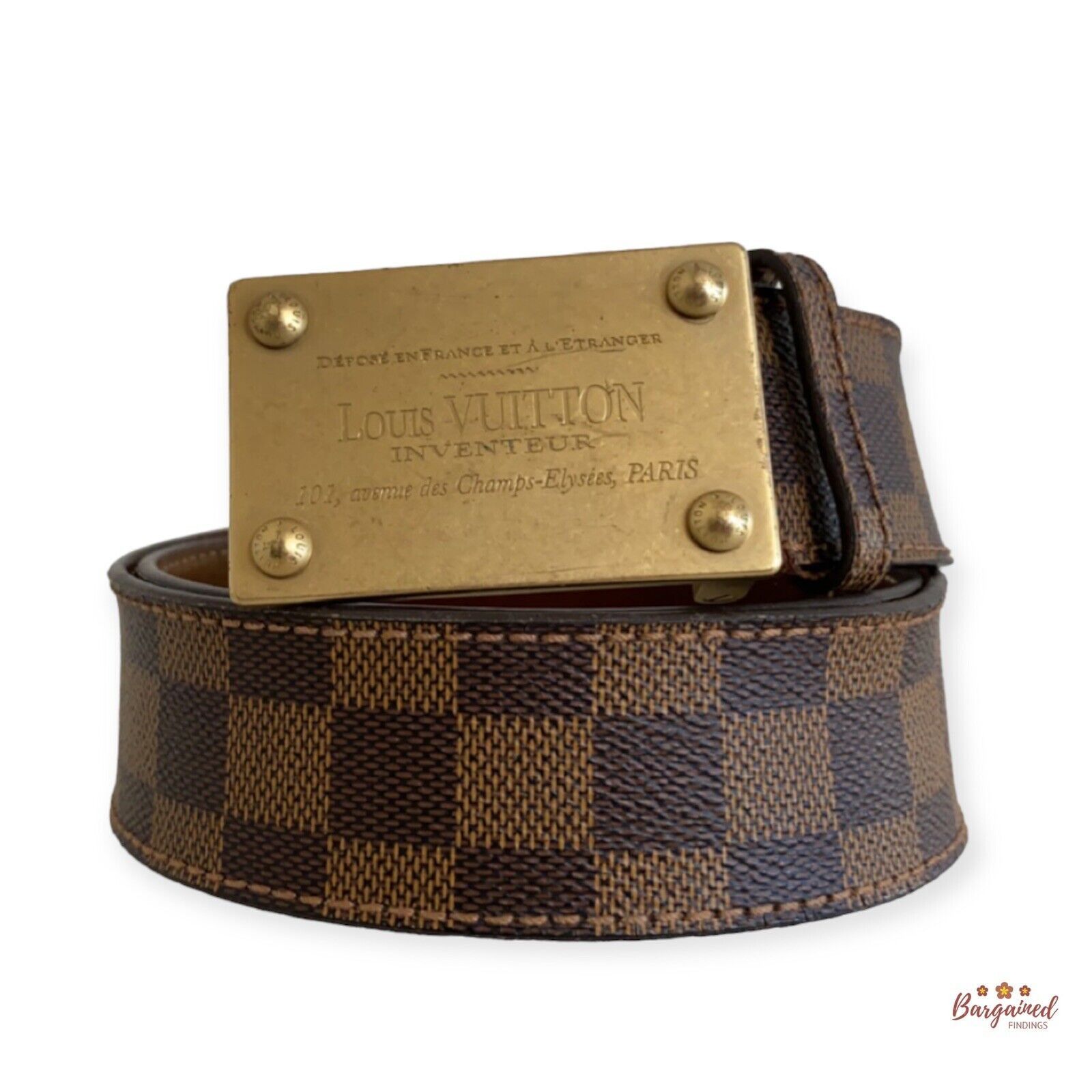 louis vuitton belt damier ebene