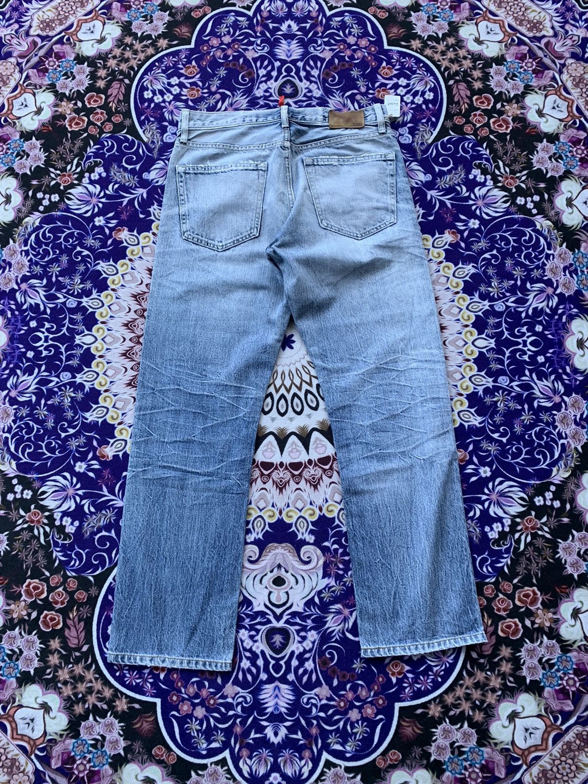 Japanese Brand Uniqlo UJ Faded Wash Denim Size US 33 - 7 Thumbnail