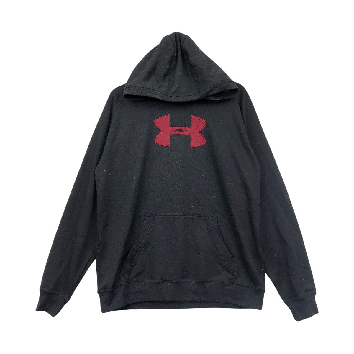 Vtg UNDER ARMOUR SPORTS Big Logo Runner Hoodie Pullover