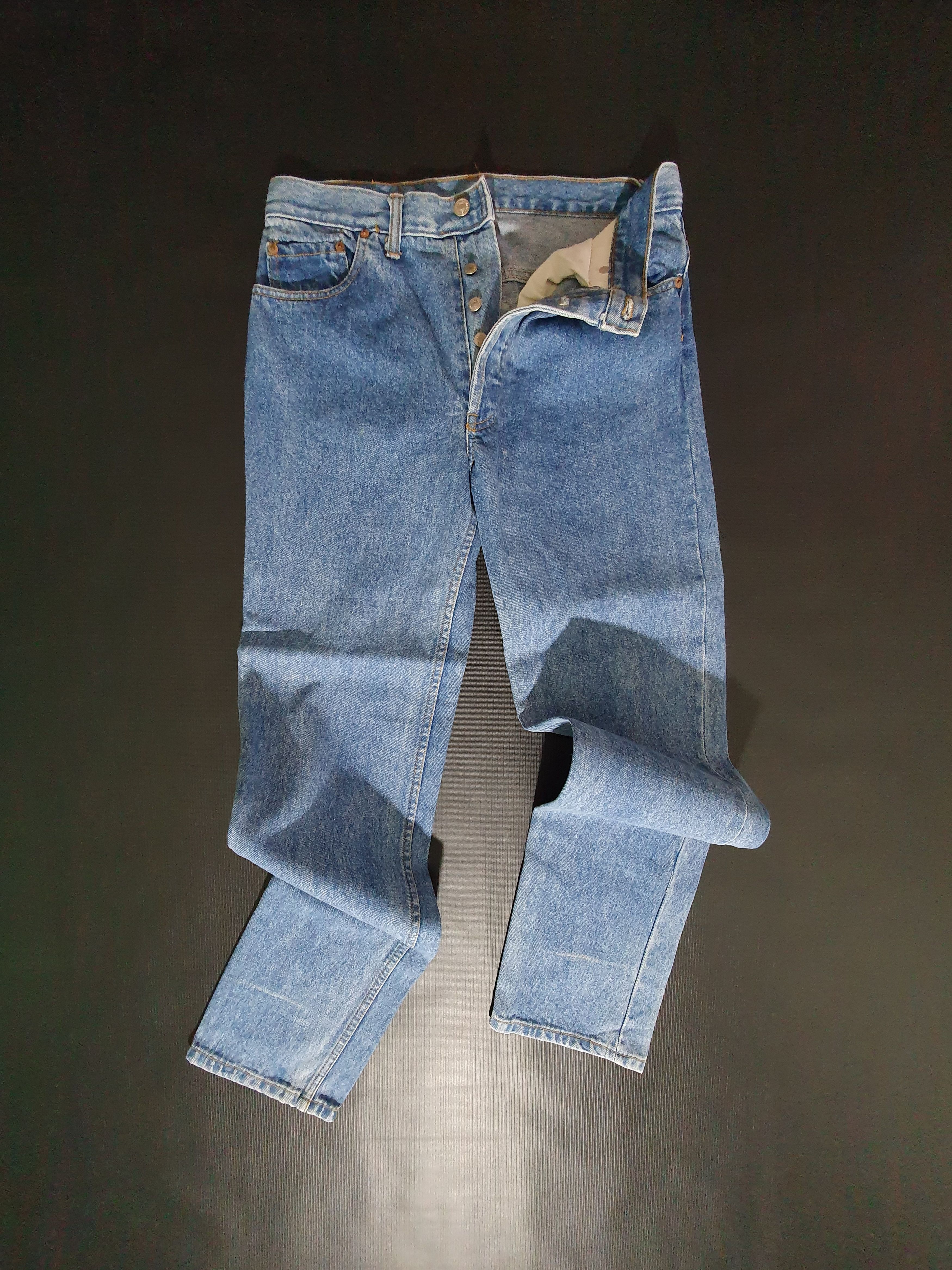 Levi's × Vintage 80s Levis 501 Denim Jeans Buttons Fly Rare Size US 31 - 2 Thumbnail
