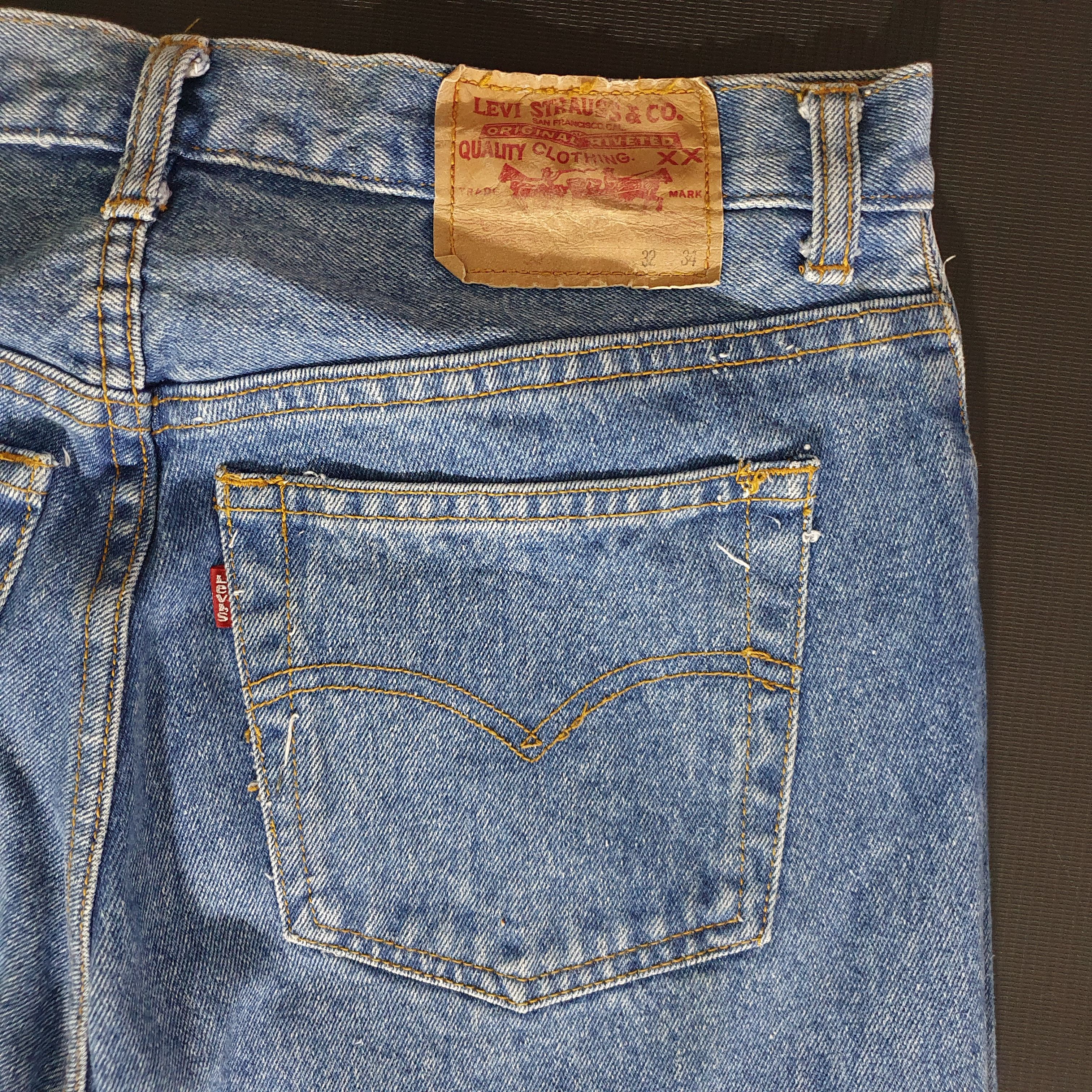 Levi's × Vintage 80s Levis 501 Denim Jeans Buttons Fly Rare Size US 31 - 5 Thumbnail