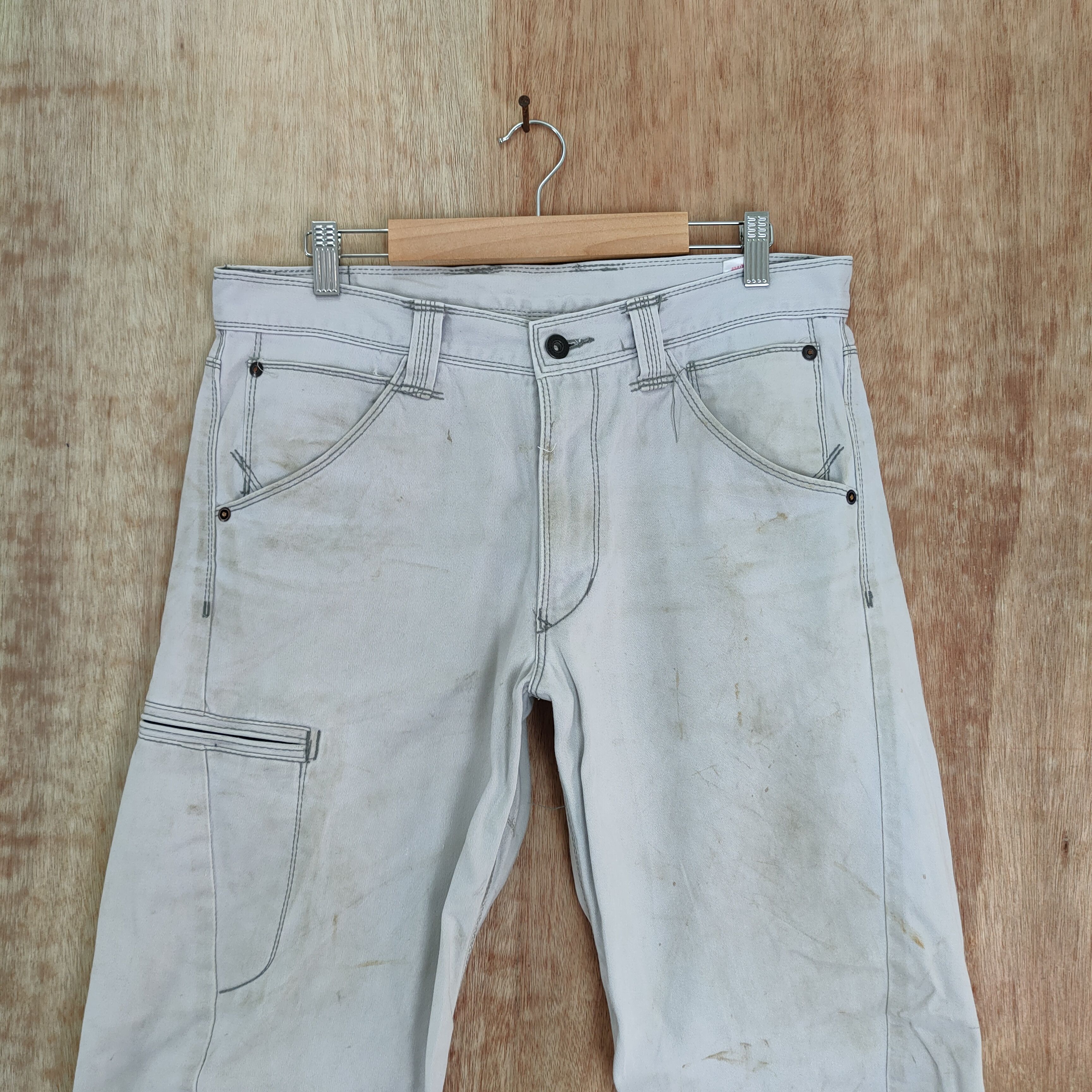 Japanese Brand × White's Boots VINTAGE EVENRIVER FADED RUSTY CARGO PANTS Size US 34 / EU 50 - 3 Thumbnail