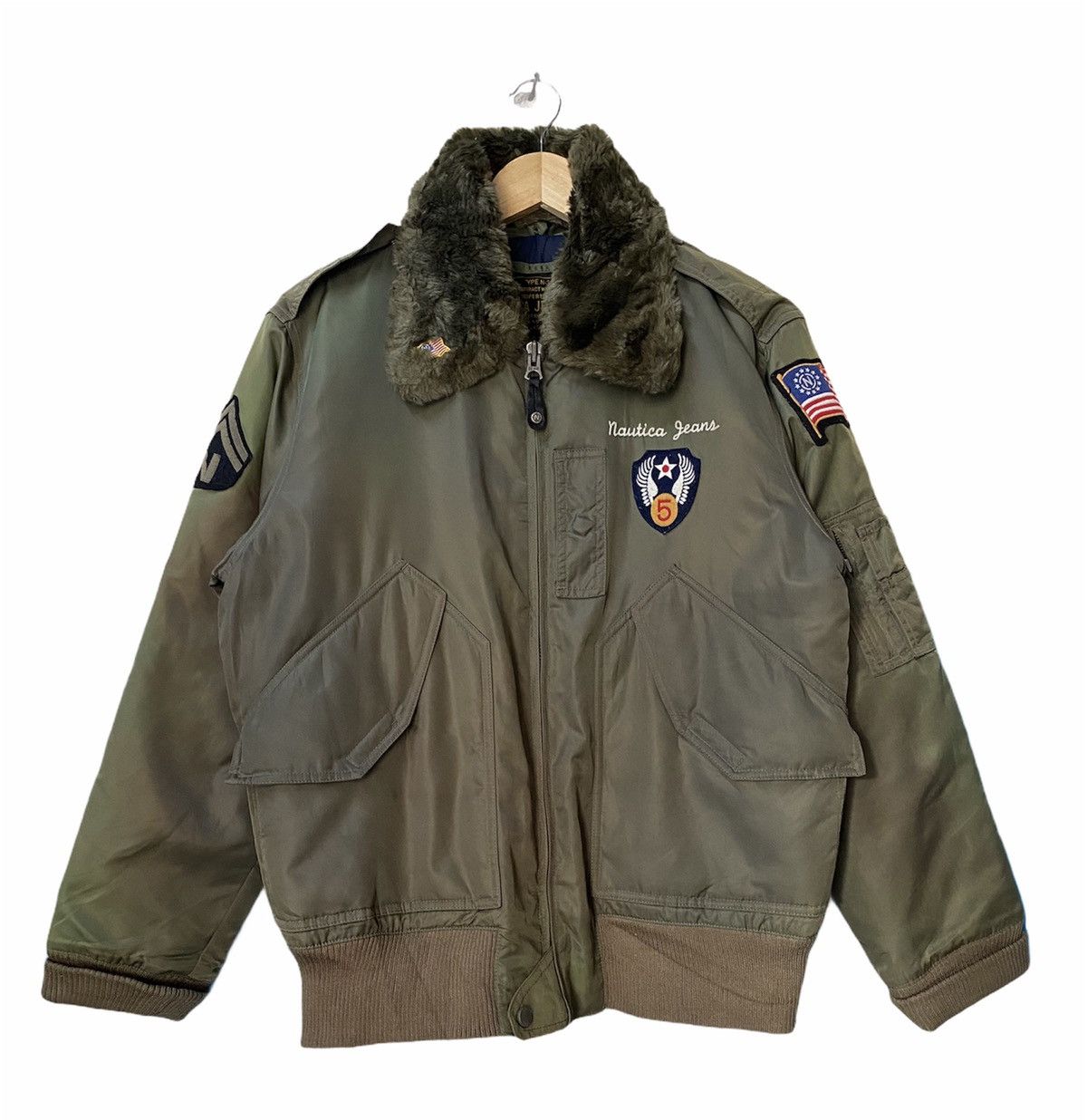 AlphaStyle Nautica Bomber Flight Jacket Soft Neck Size US S / EU 44-46 / 1 - 1 Thumbnail