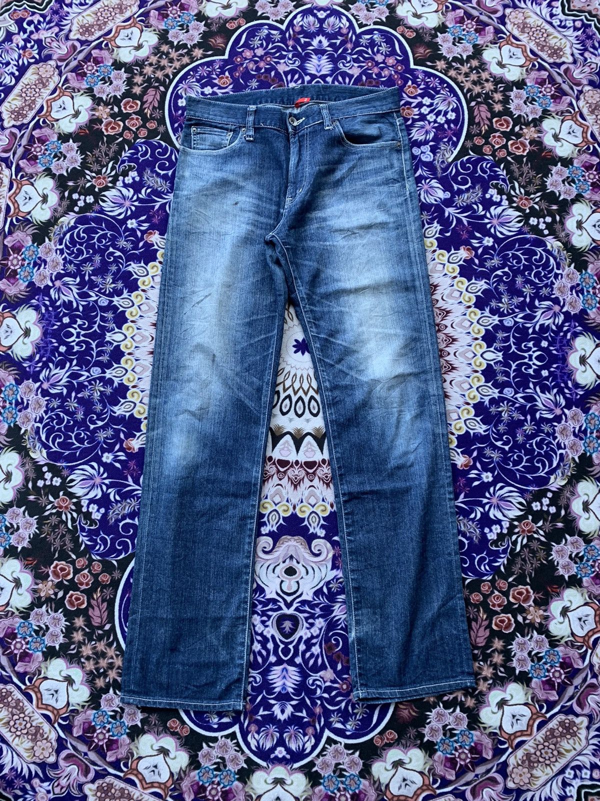 Japanese Brand Uniqlo UJ Faded Wash Denim Size US 36 / EU 52 - 1 Thumbnail