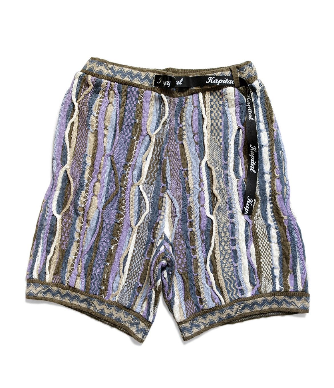 Image of Kapital 7G Knit Gaudy Short Pants Size 3 in Purple, Men's