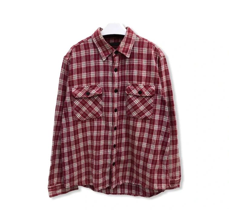 Vintage Vintage Melton Plaid Tartan Flannel Shirt 👕 Size US L / EU 52-54 / 3 - 1 Thumbnail