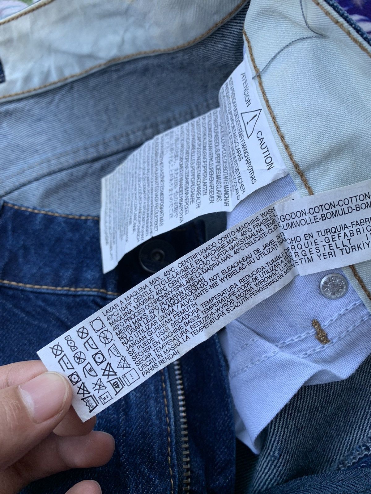 Designer Zara Faded Wash Denim Size US 33 - 8 Thumbnail
