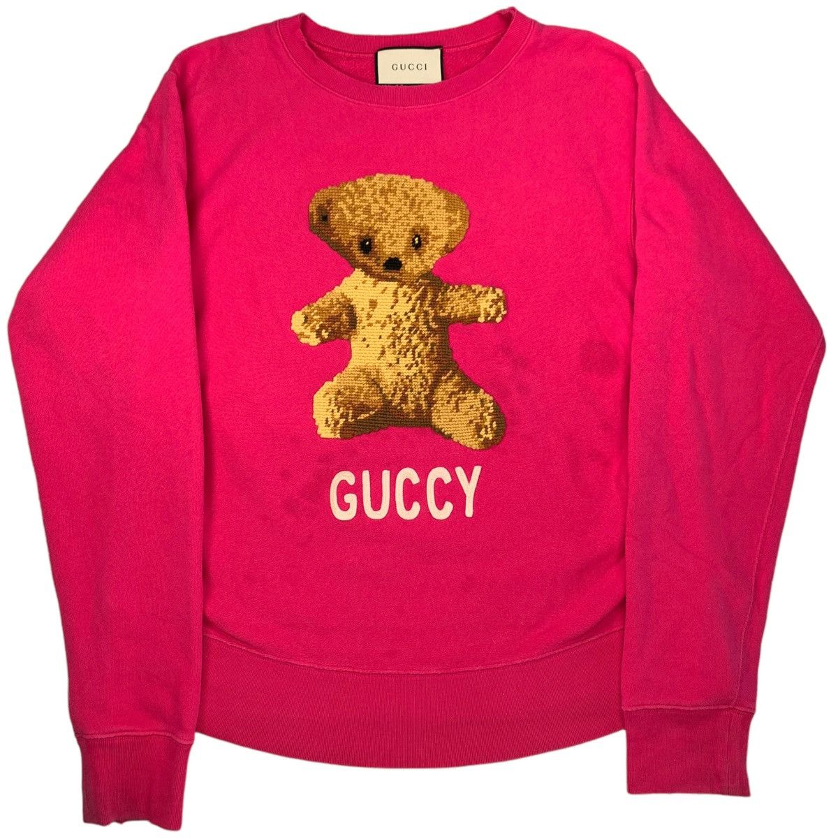 Gucci Gucci size L pink Guccy teddy bear sweatshirt oversized Size US L / EU 52-54 / 3 - 1 Thumbnail