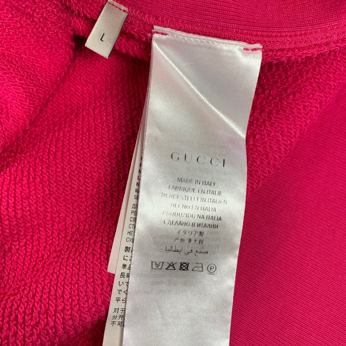 Gucci Gucci size L pink Guccy teddy bear sweatshirt oversized Size US L / EU 52-54 / 3 - 8 Thumbnail