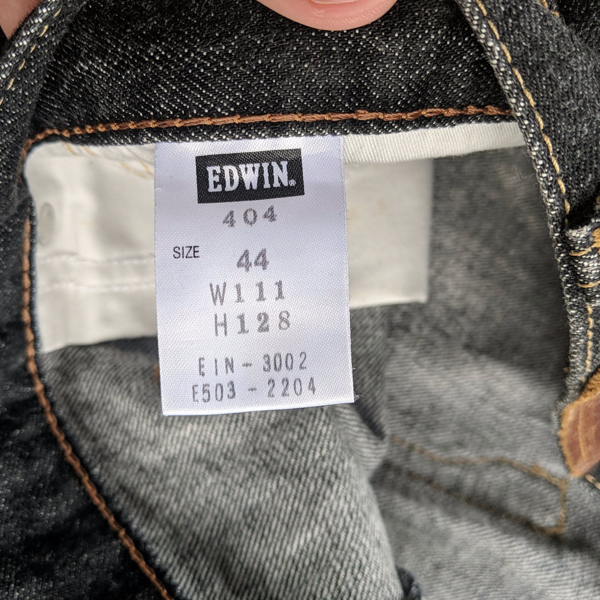 Japanese Brand Vintage Edwin Black Japan Trousers Denim Jean Pant Size US 44 / EU 60 - 7 Thumbnail