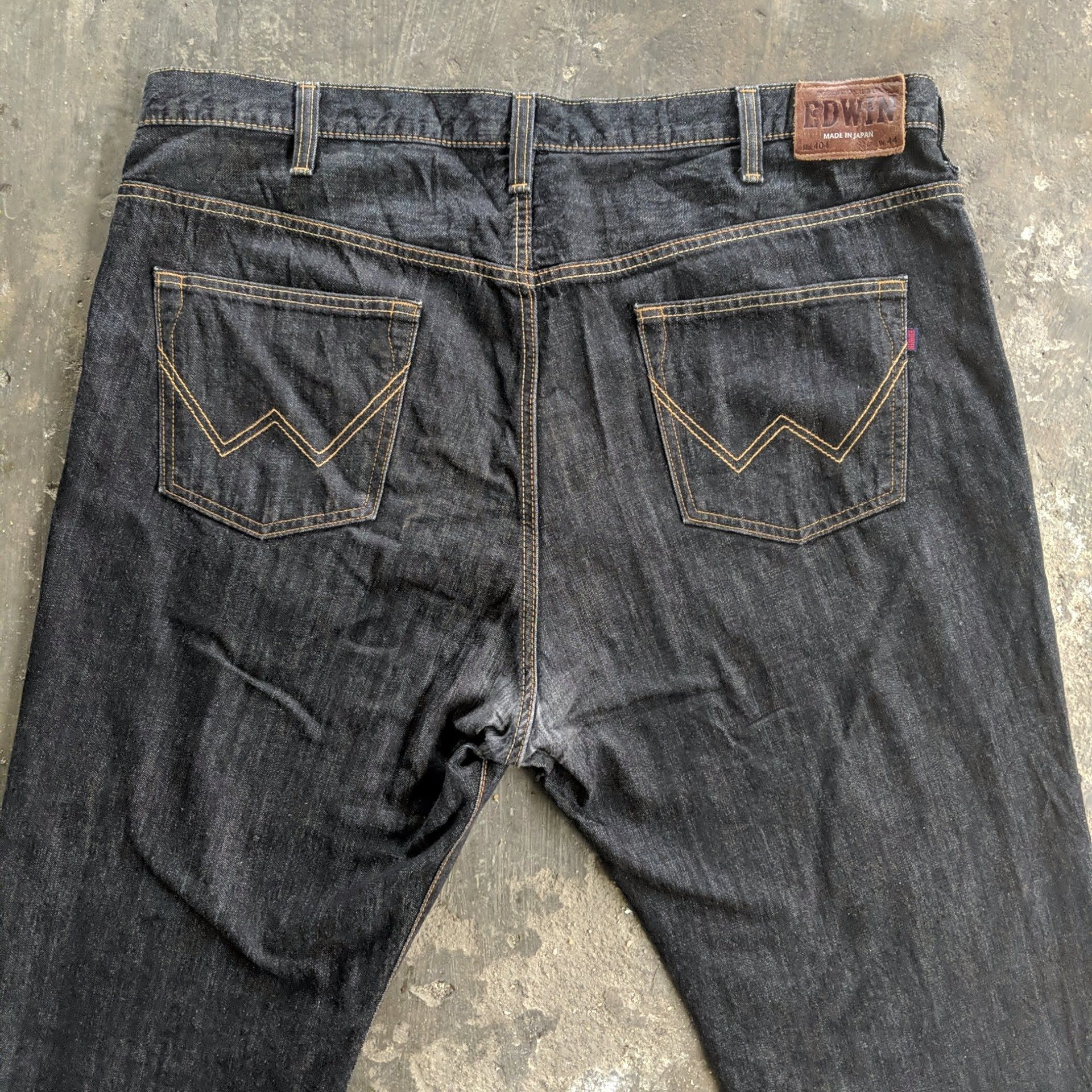Japanese Brand Vintage Edwin Black Japan Trousers Denim Jean Pant Size US 44 / EU 60 - 9 Thumbnail