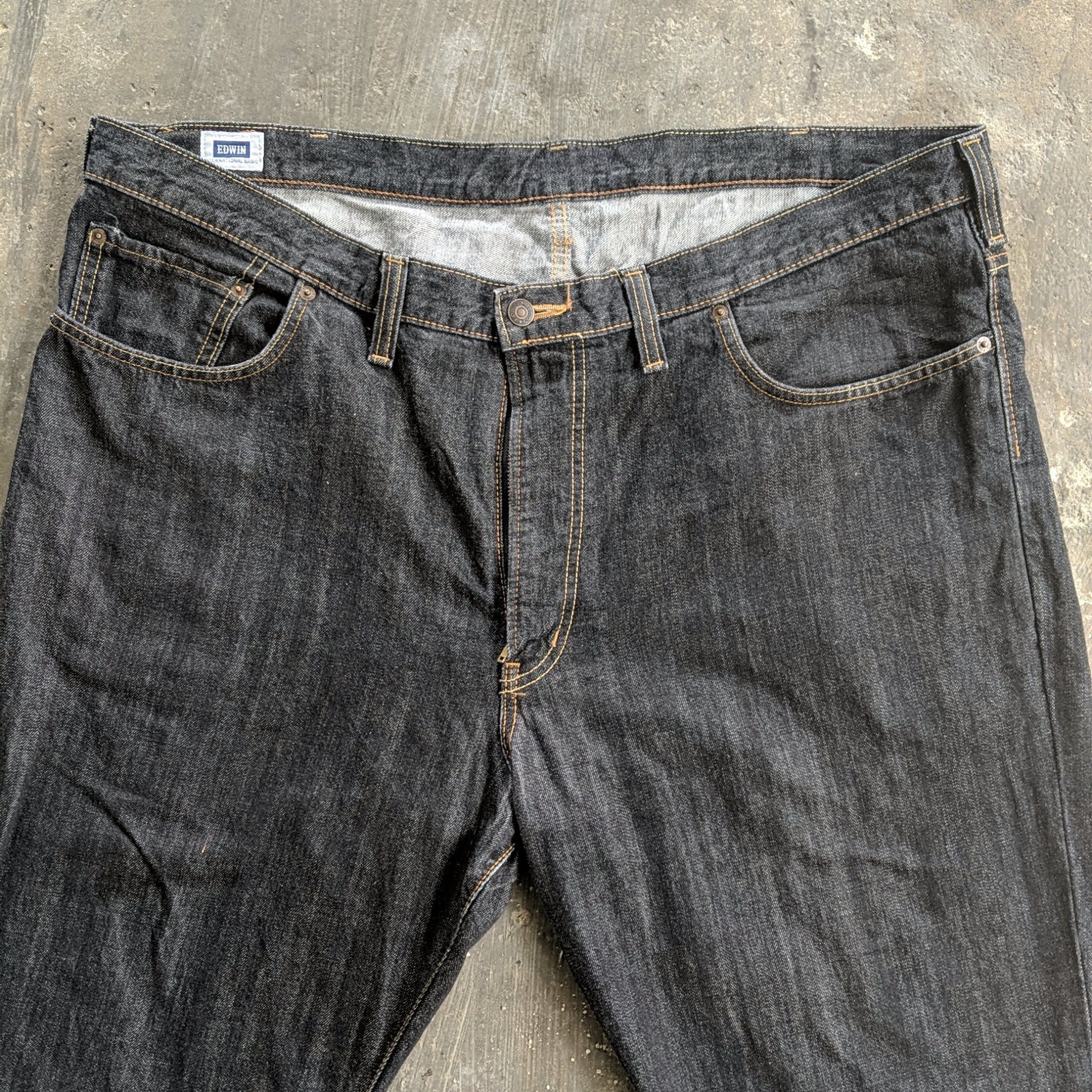Japanese Brand Vintage Edwin Black Japan Trousers Denim Jean Pant Size US 44 / EU 60 - 2 Thumbnail