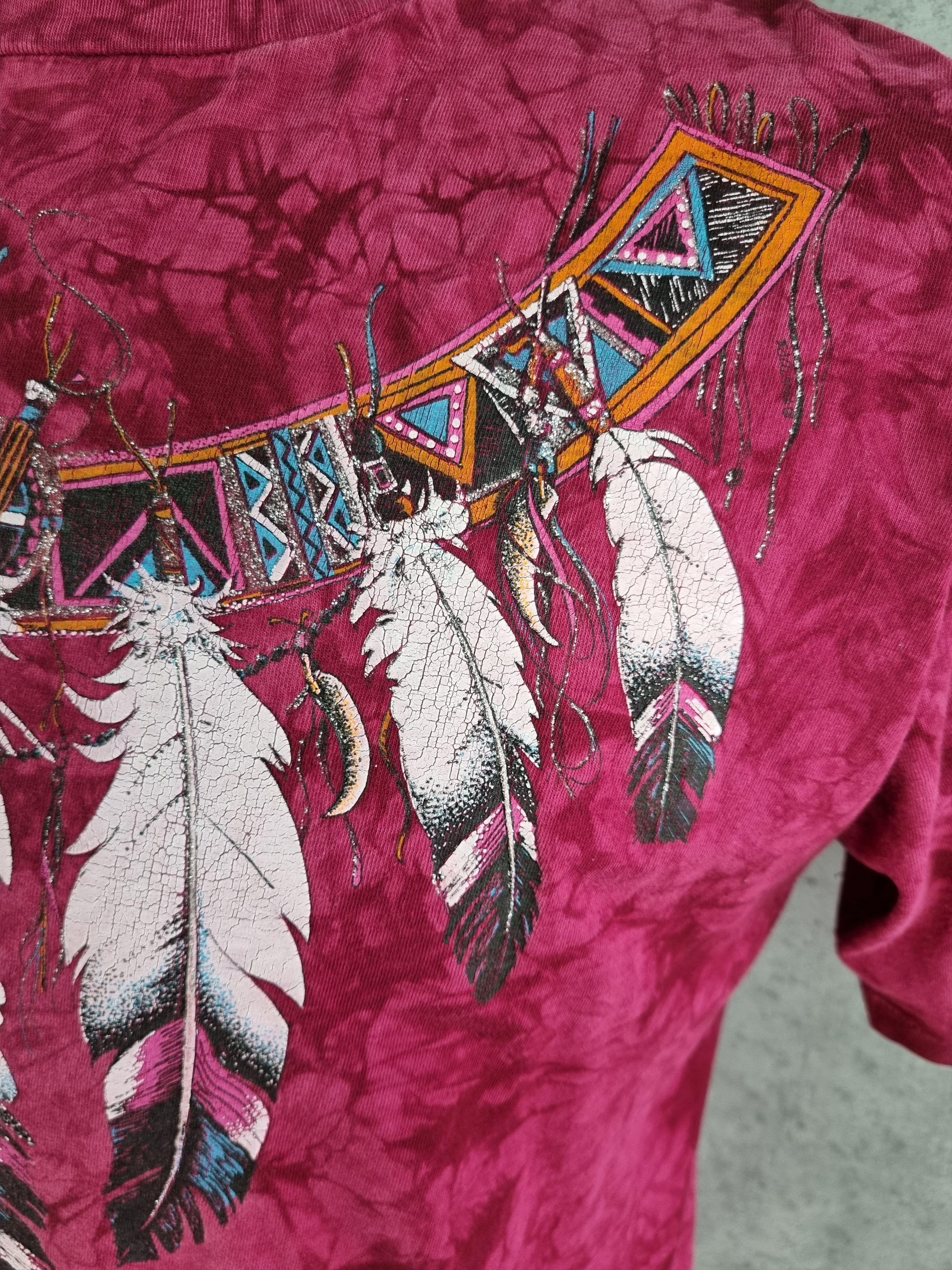 Native Single stitch 90s Vintage Native Americans Tye Dye Tee Size US L / EU 52-54 / 3 - 11 Thumbnail