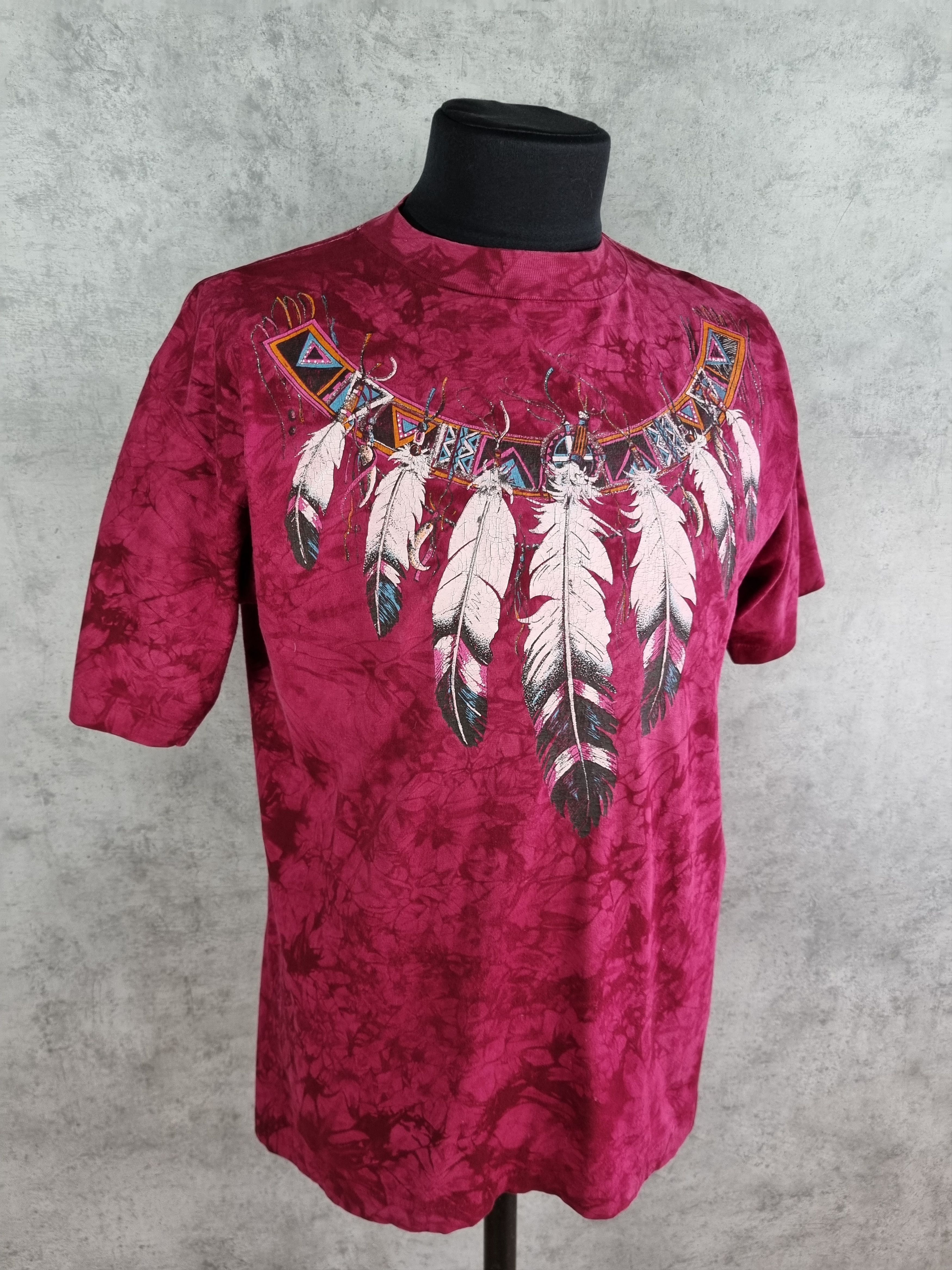Native Single stitch 90s Vintage Native Americans Tye Dye Tee Size US L / EU 52-54 / 3 - 2 Thumbnail
